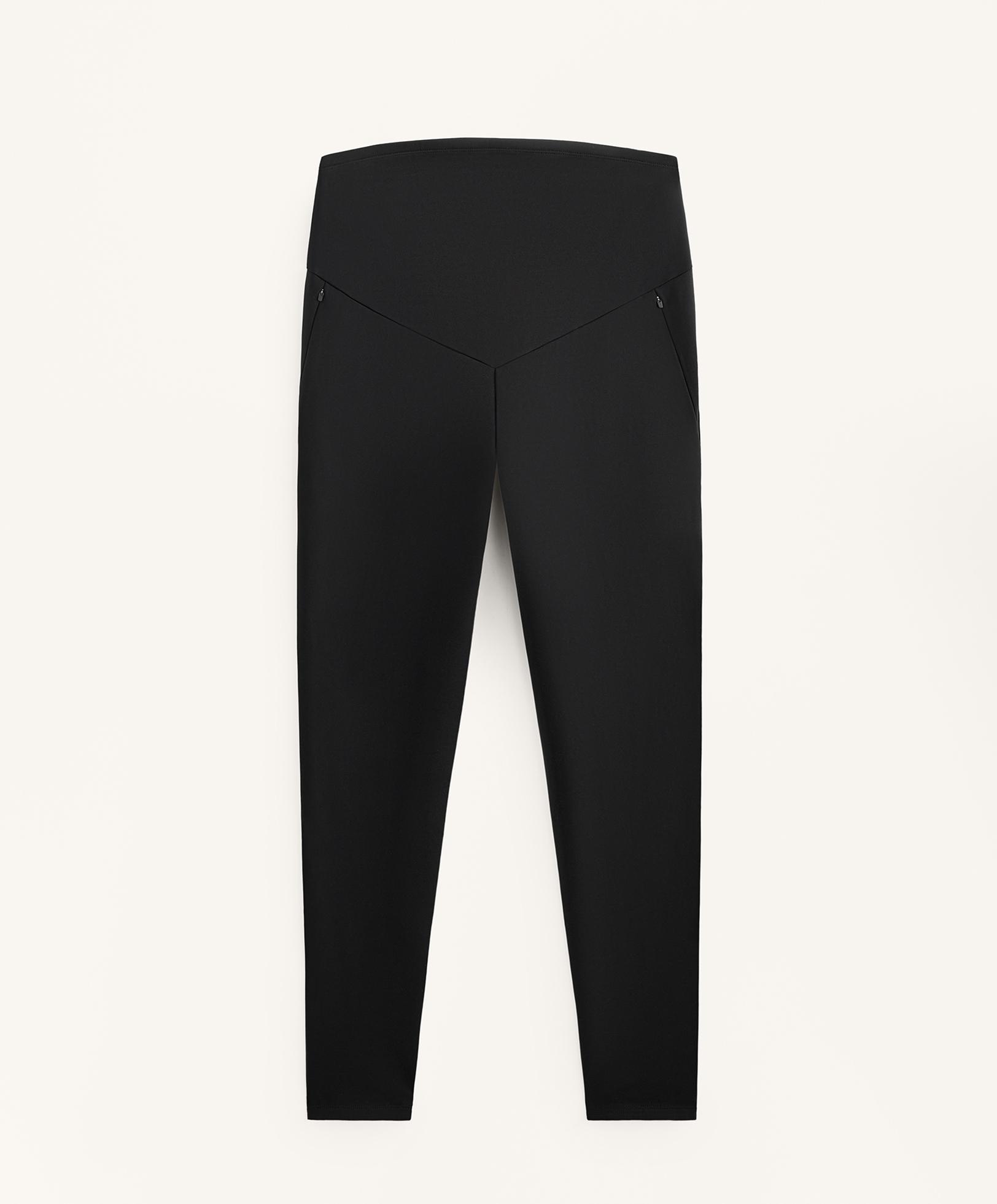 70cm warm maternity ankle-length leggings — BLACK