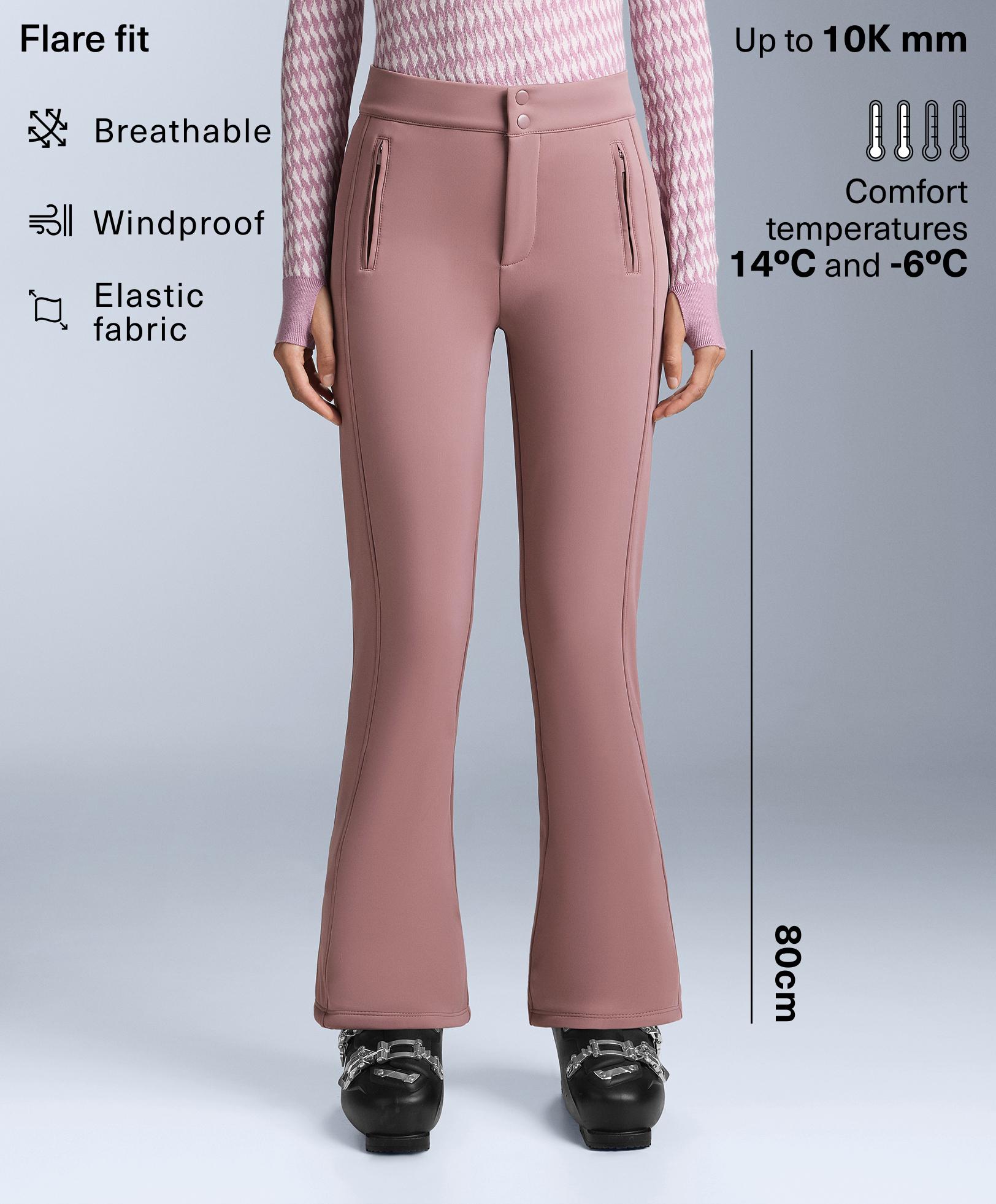 Water-resistant flare stretch SKI trousers
