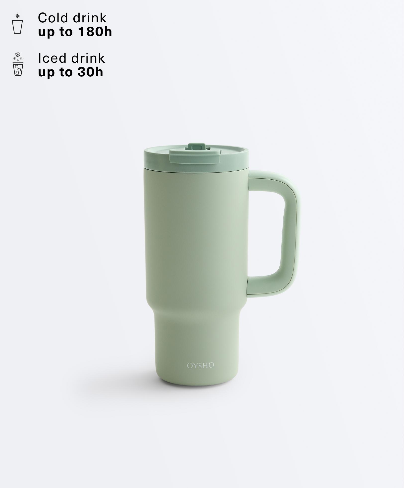 Mini tumbler bottle with handle — WASHED APPLE GREEN