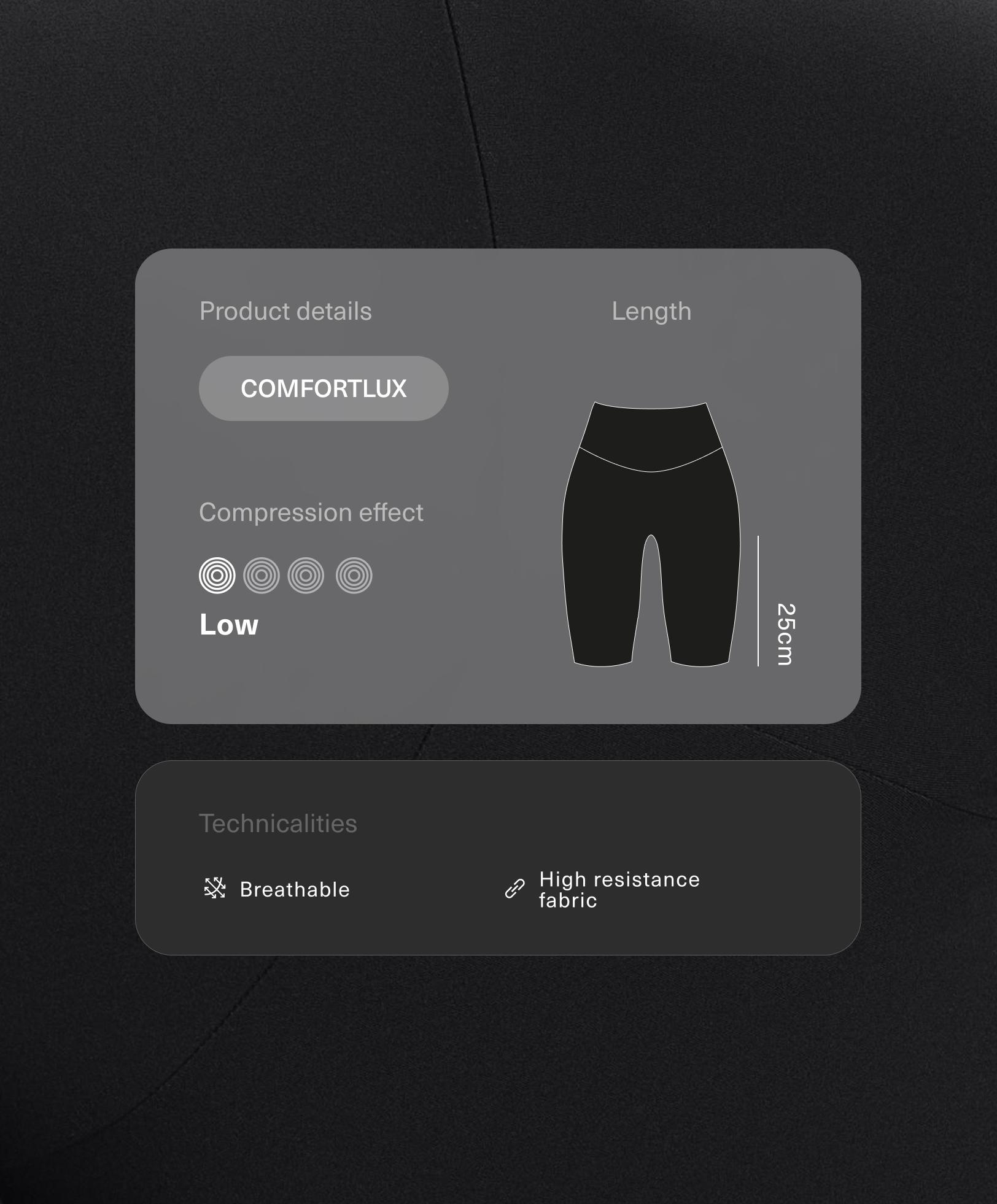 Comfortlux high-rise 25cm cycle leggings