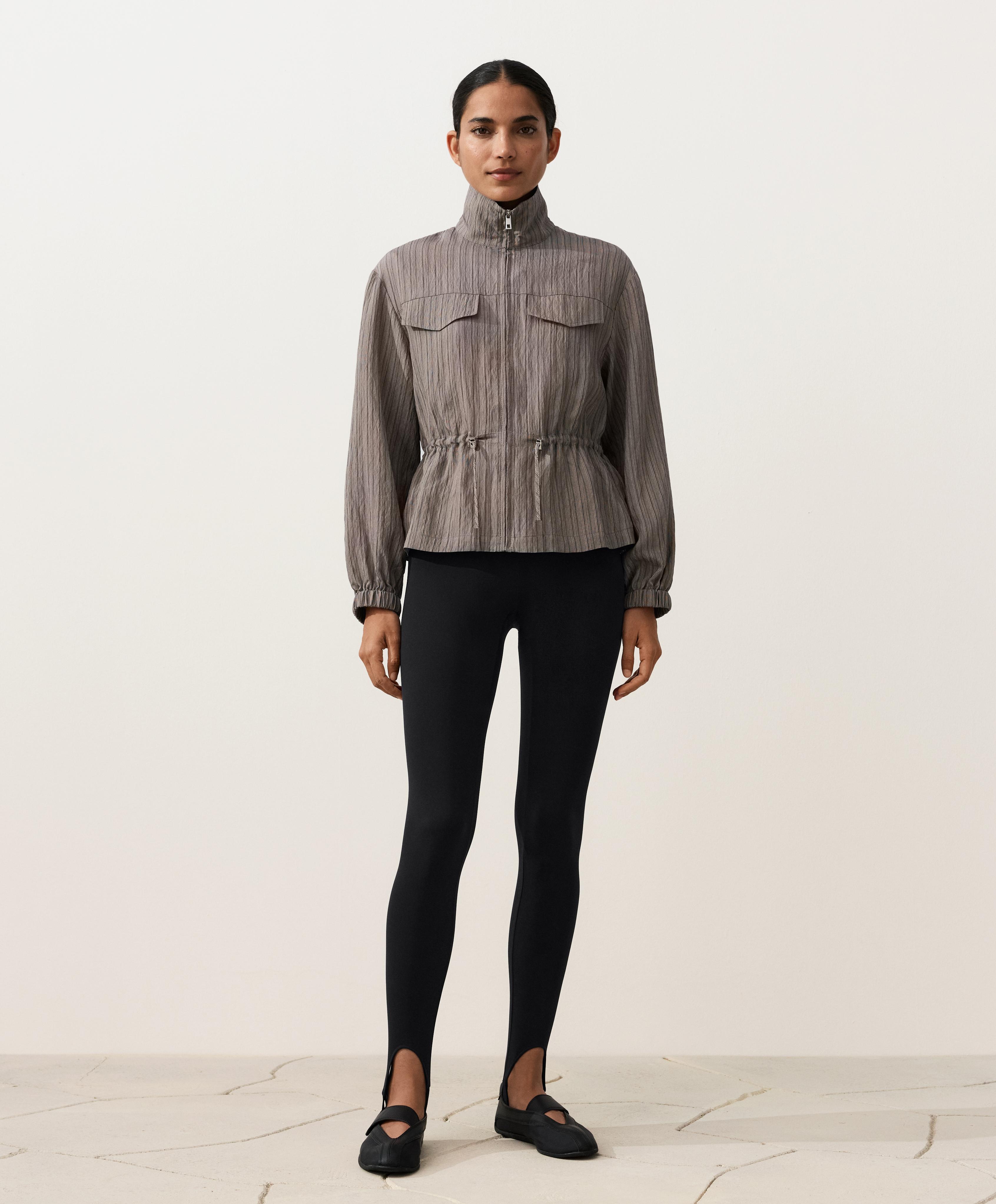Striped Saharan jacket — CHARCOAL GREY