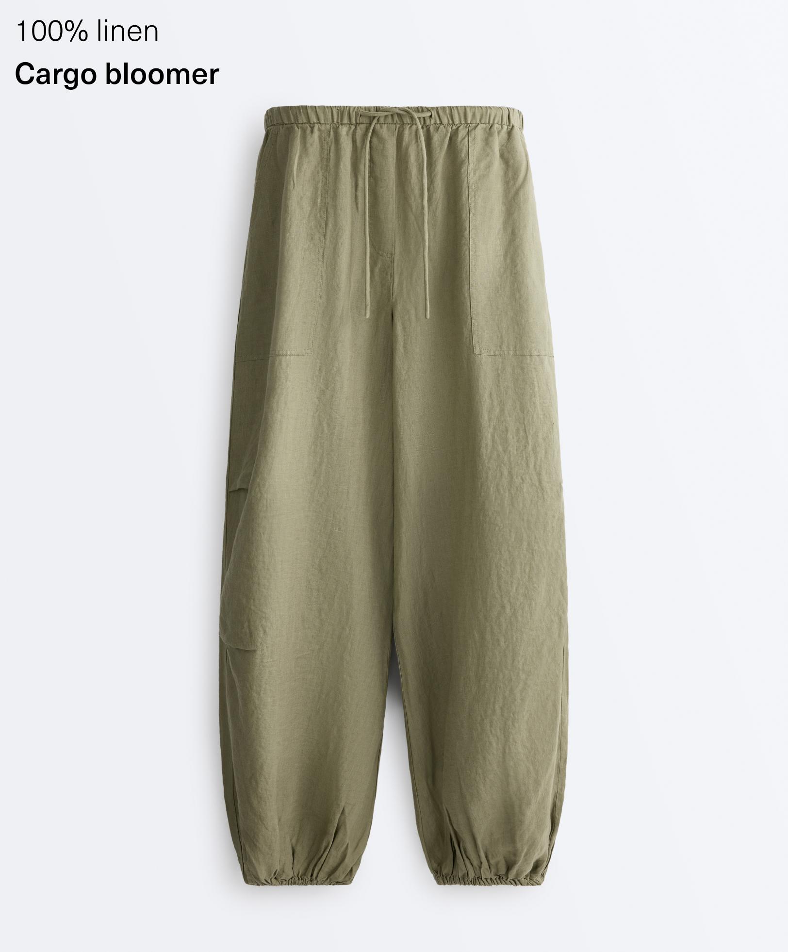 100% linen cargo bloomer trousers 100% linen cargo bloomer trousers