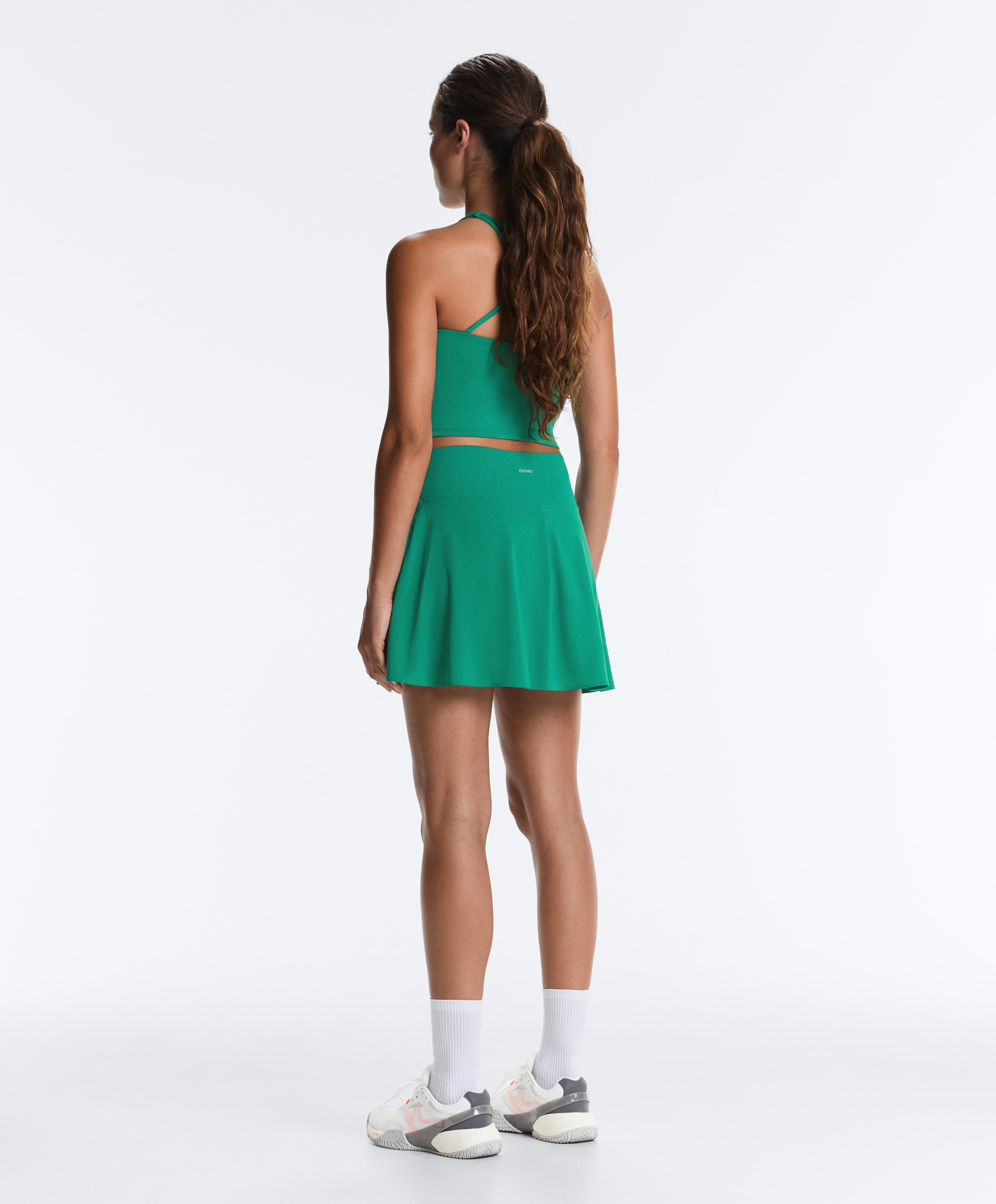 Comfortlux strappy tank top with cups — EMERALD GREEN