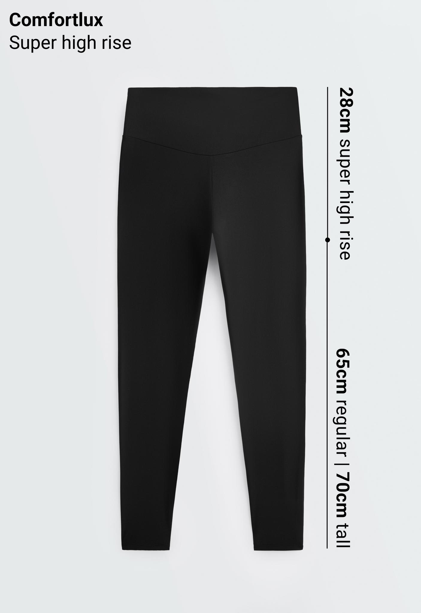 Comfortlux super high-rise ankle-length leggings — BLACK