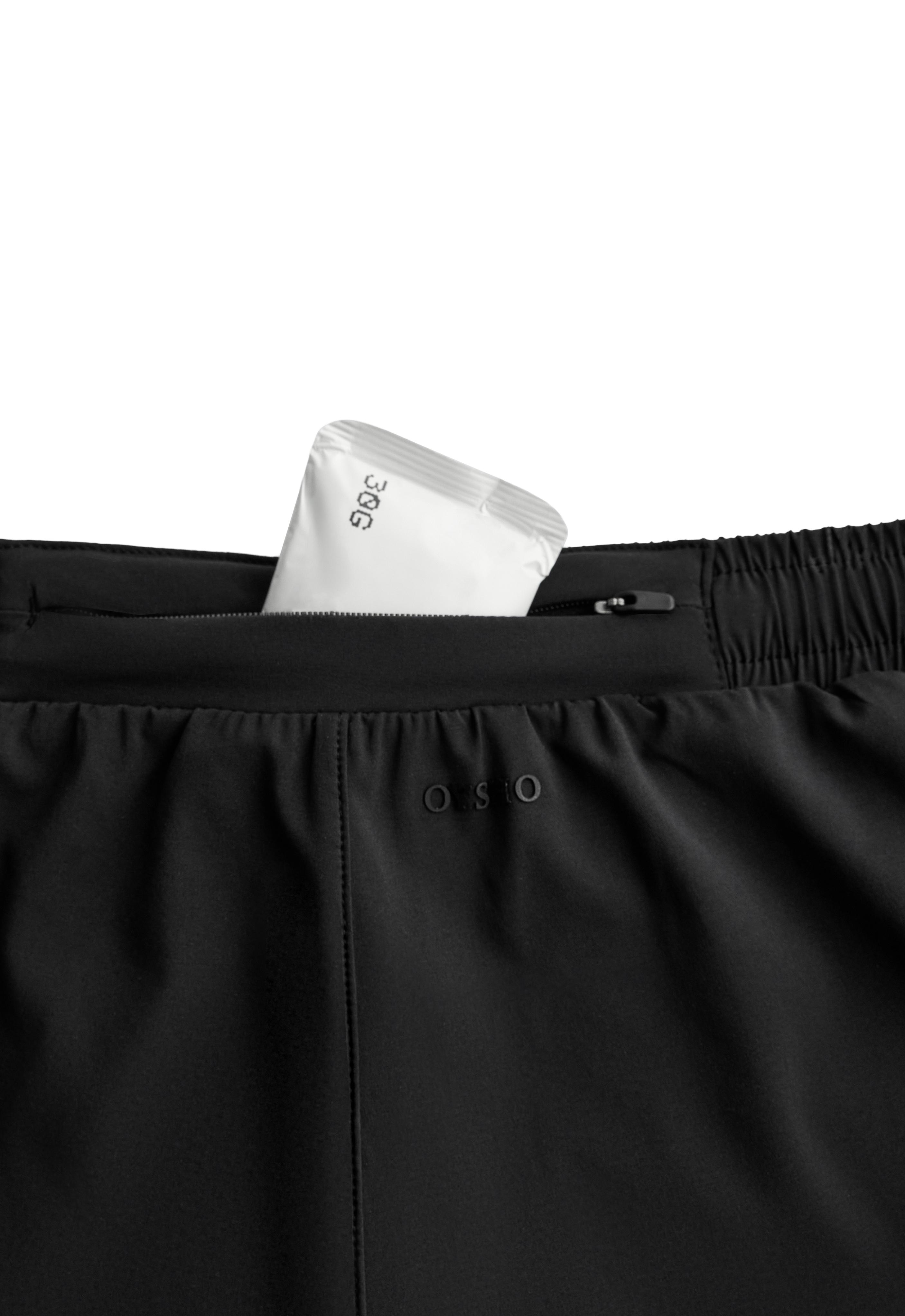 6cm mid-rise technical shorts — BLACK