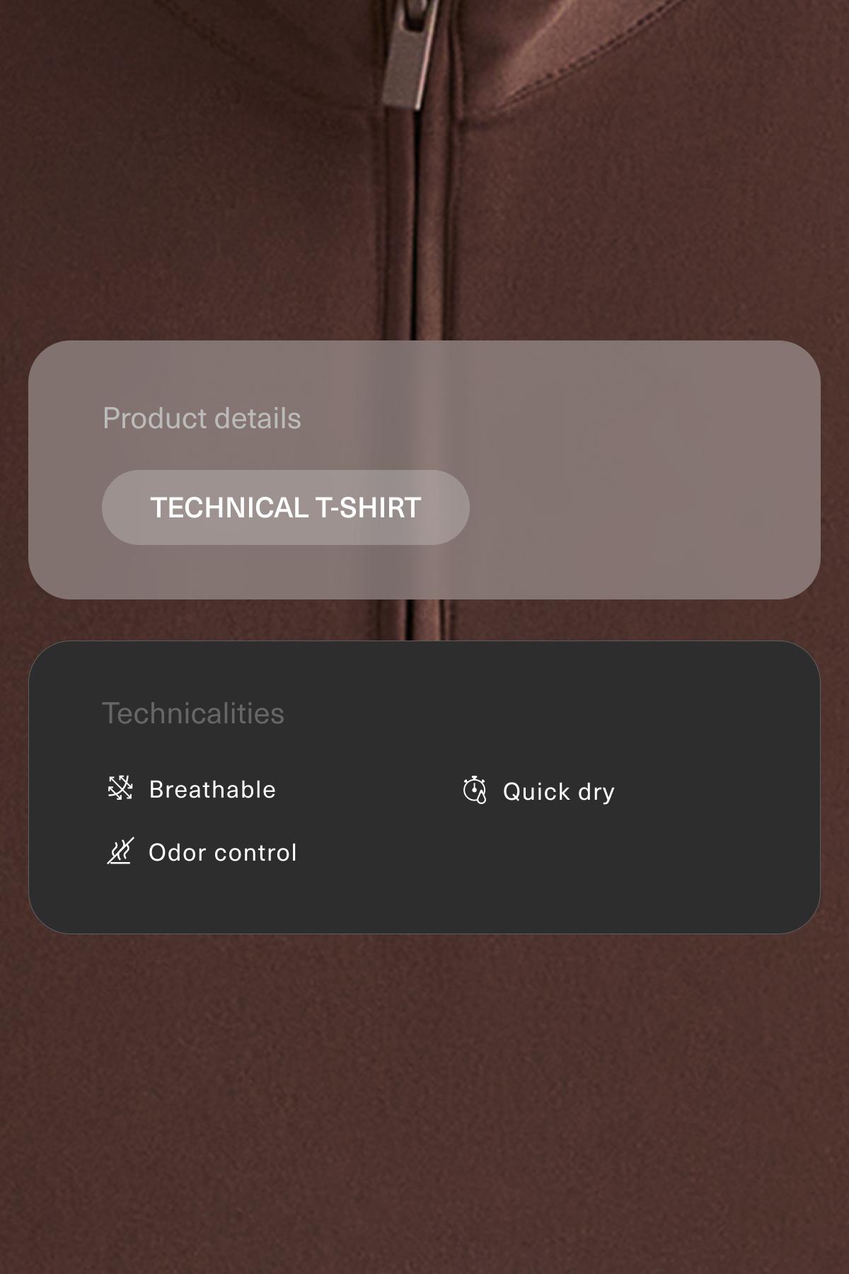 Half-zip sleeveless top — BROWN