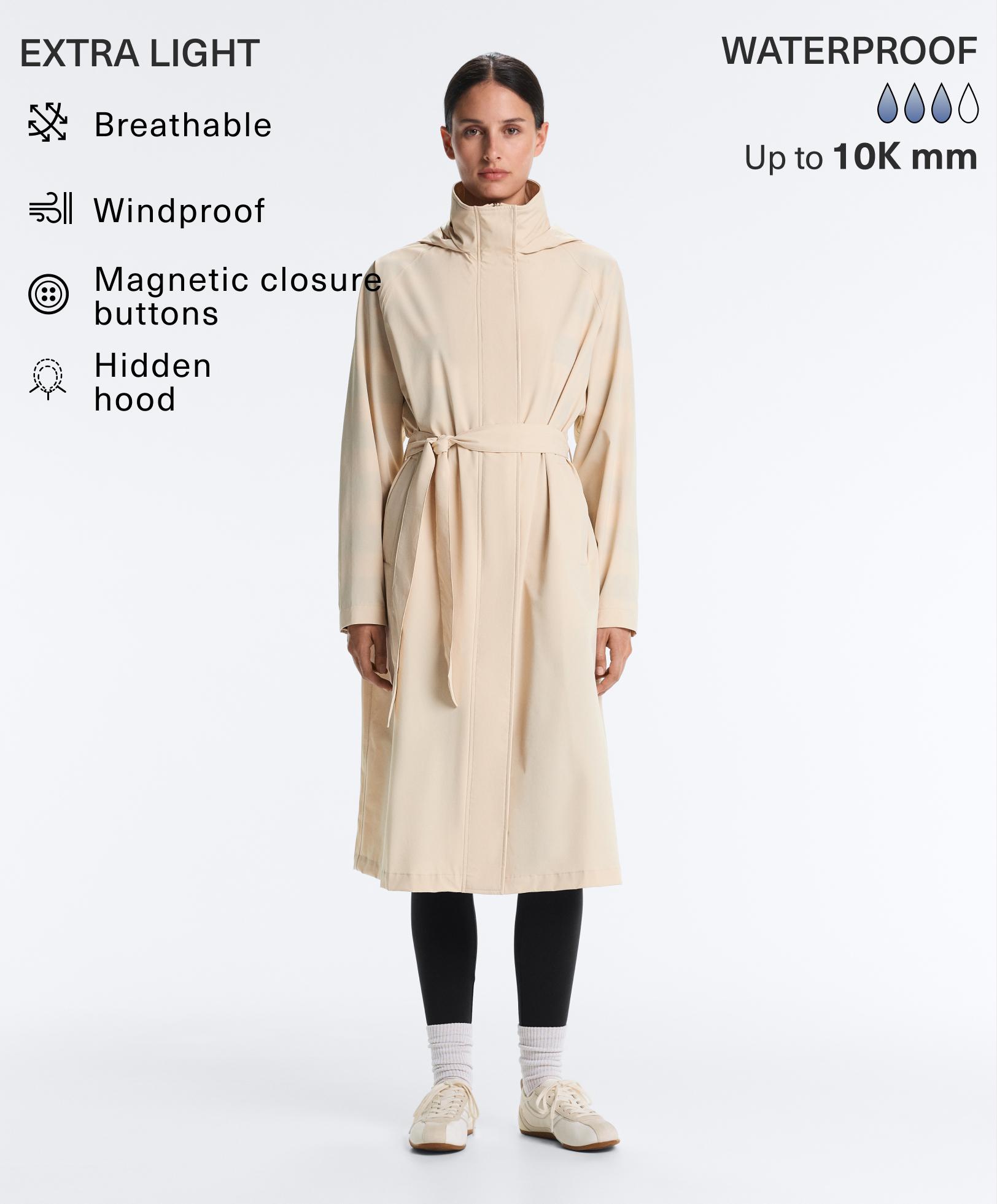 Lange, extraleichte 10k wasserdichte Jacke Lange, extraleichte 10k wasserdichte Jacke