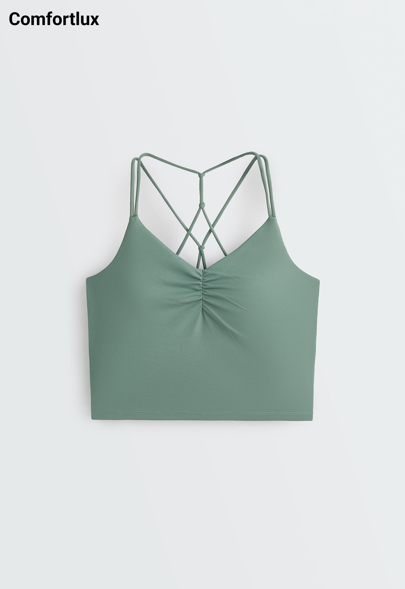 Comfortlux crossover strap tank top — GREEN