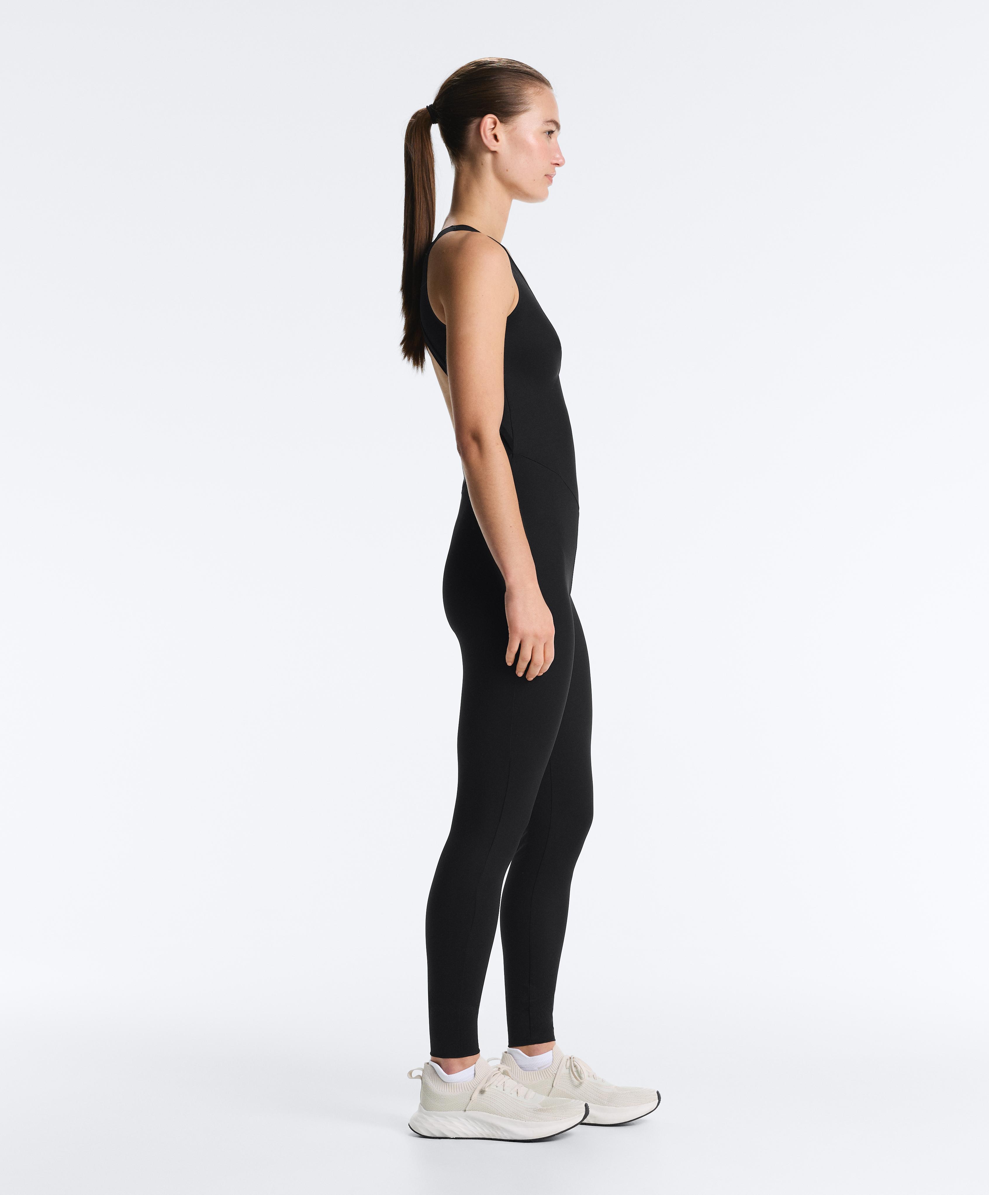 Perfect-adapt sleeveless long jumpsuit — BLACK