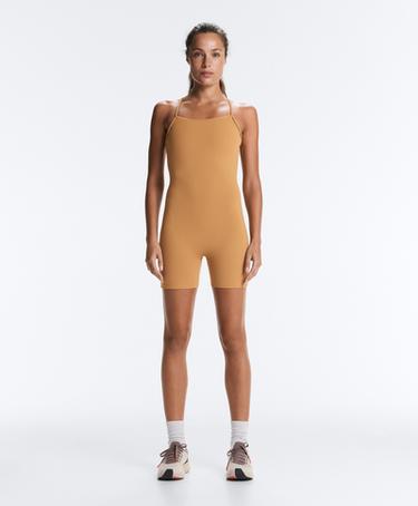 Comfortlux braided short jumpsuit — MUSTARD 3