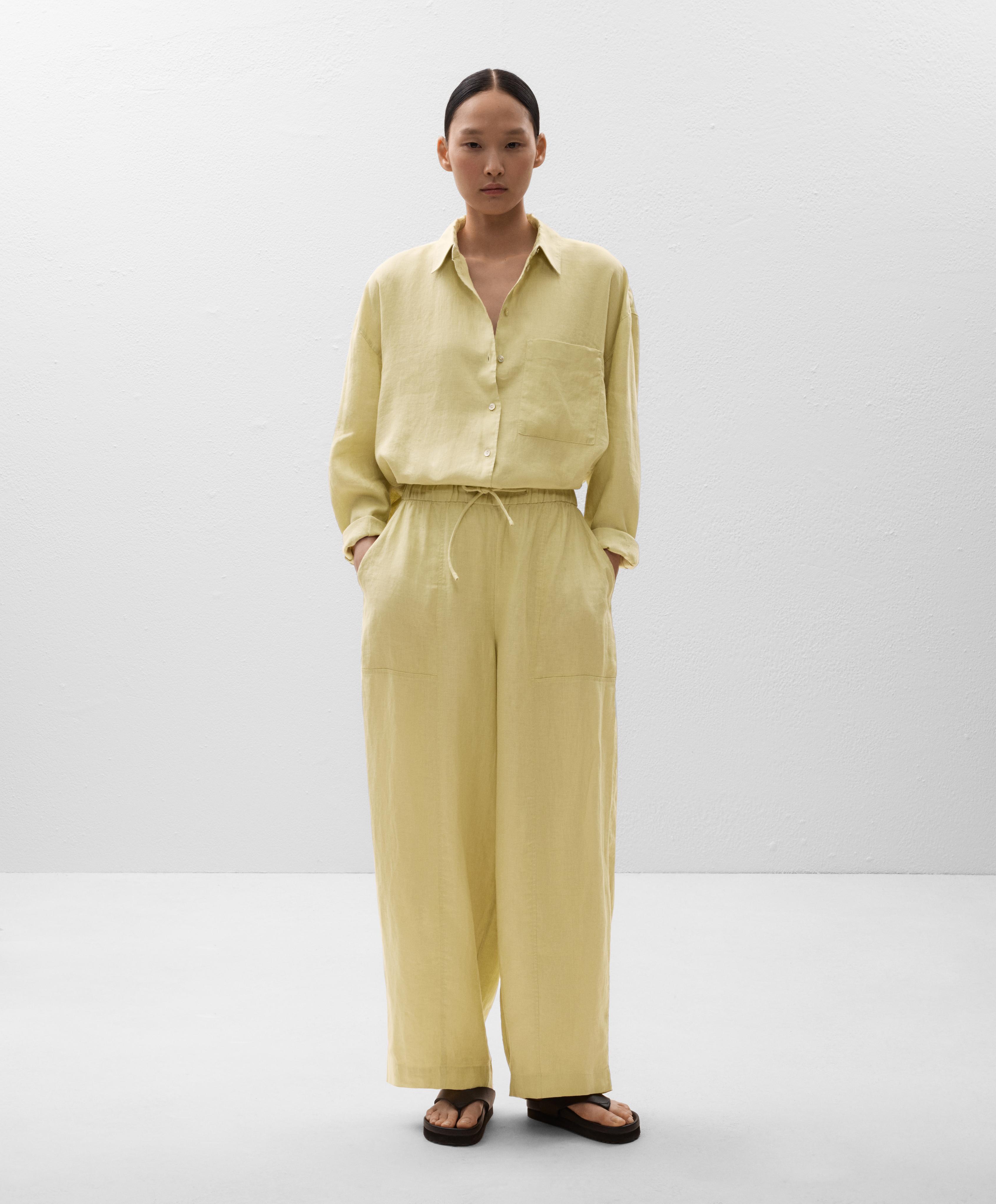 Рубашка свободного кроя из 100%-го льна - Распродажа Рубашка свободного кроя из 100%-го льна - Распродажа