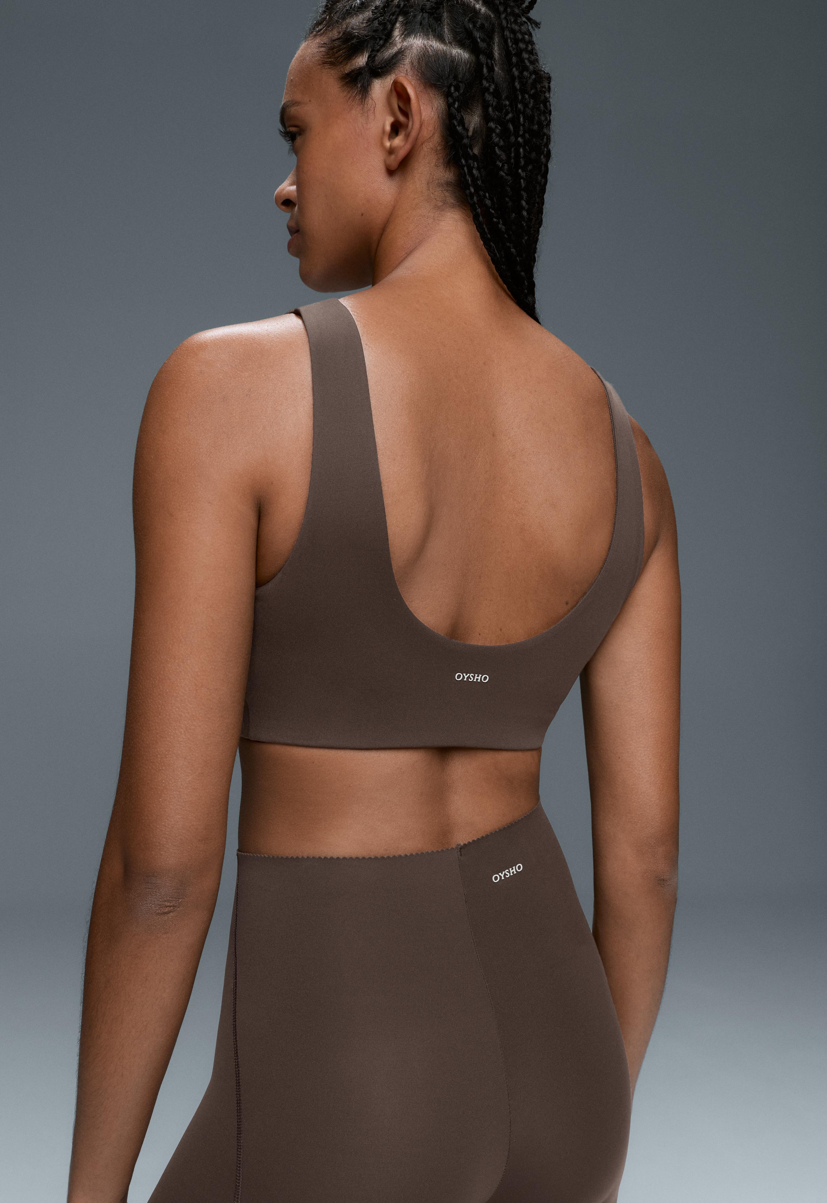 Compressive sports bra, medium support