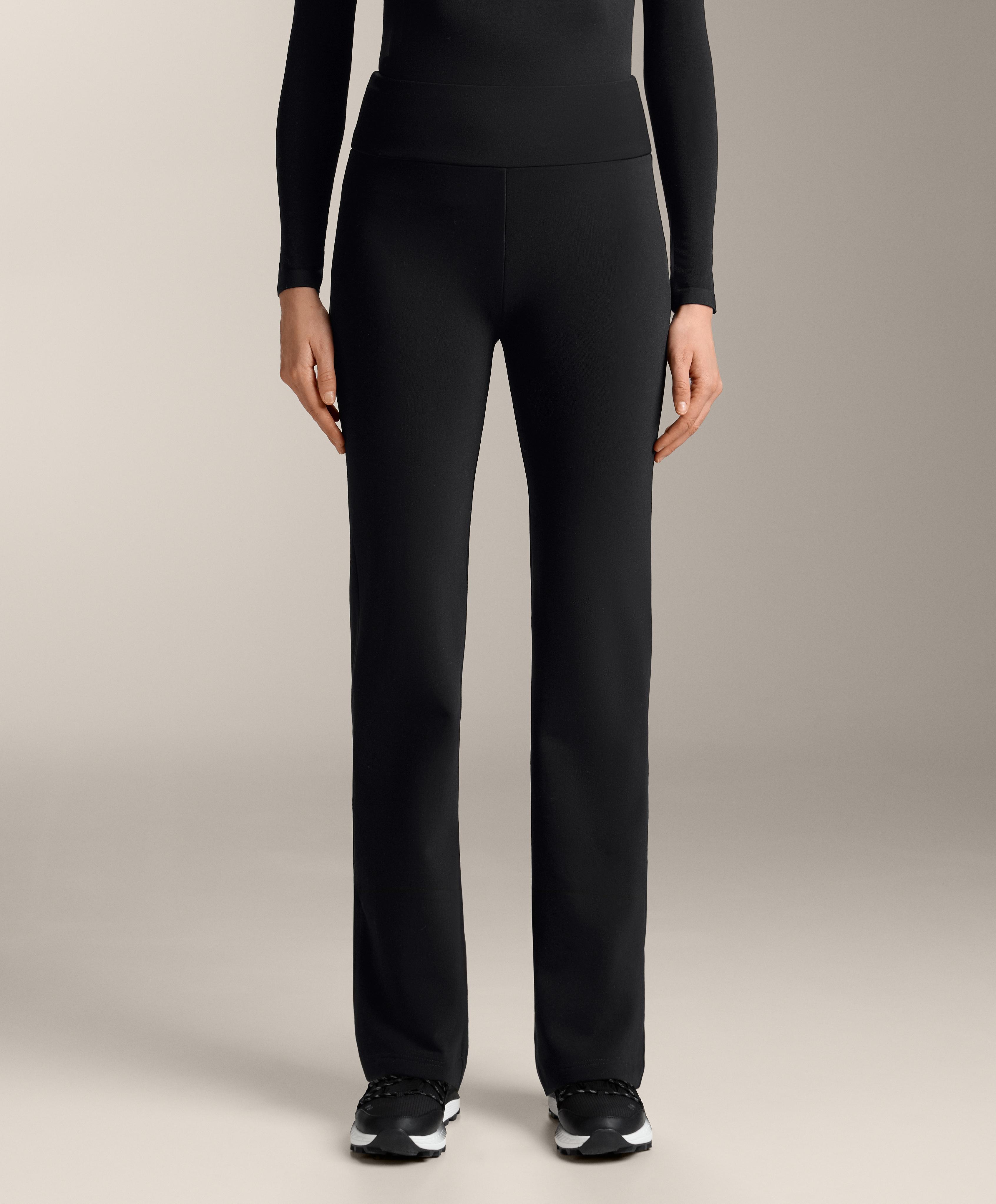 Bootcut seamless high rise super extra Warm trousers — BLACK