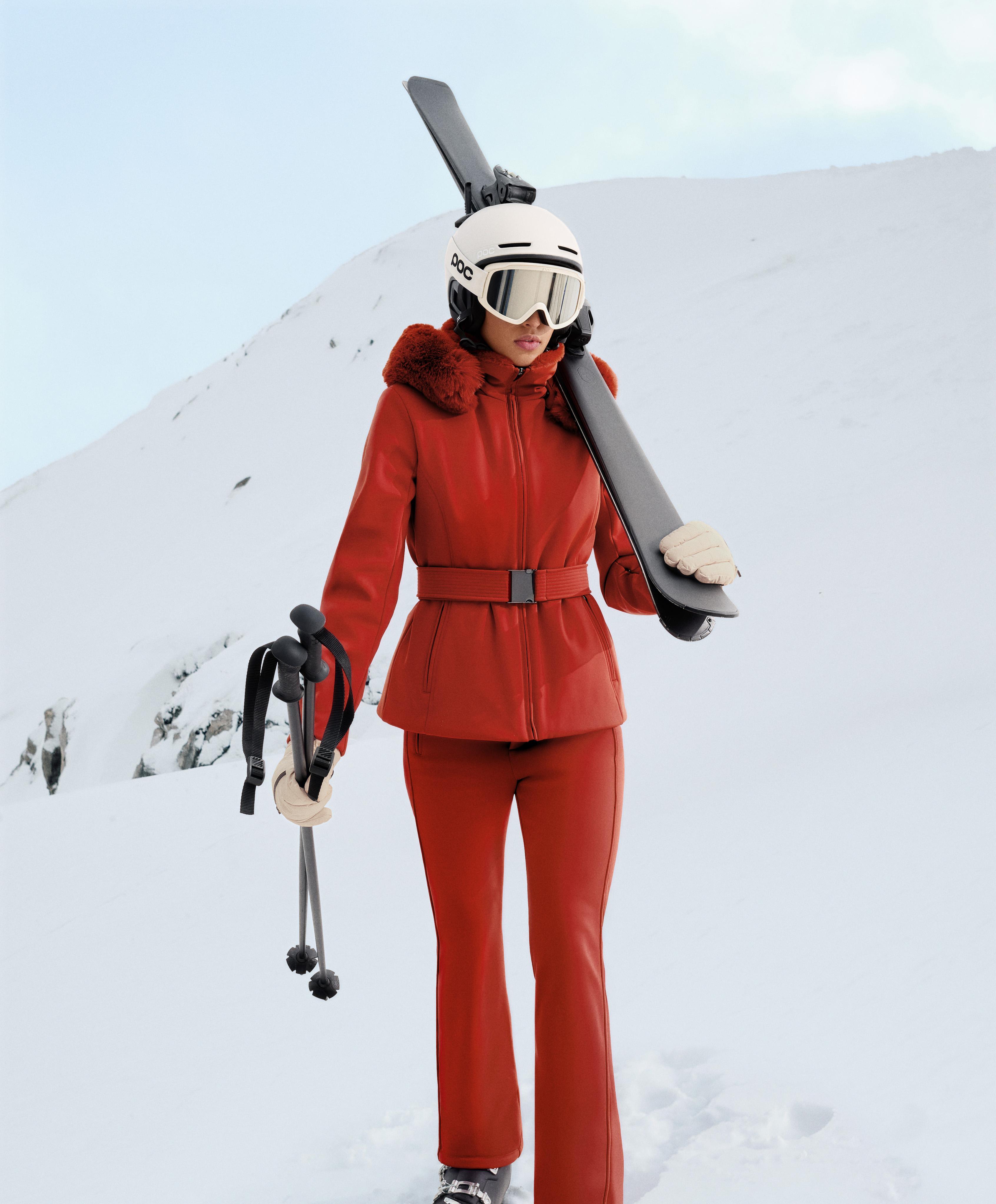 Primaloft® SKI water-resistant super-slim fit jacket — BRIGHT BURNT ORANGE