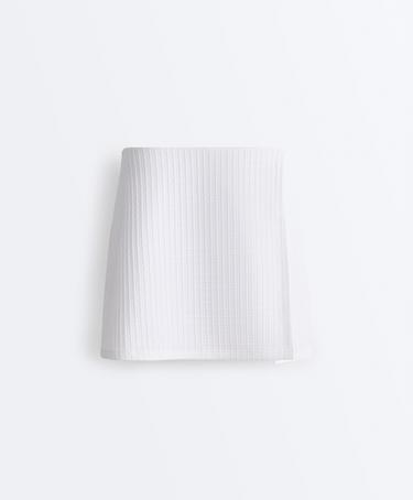 Check short skirt — WHITE  9