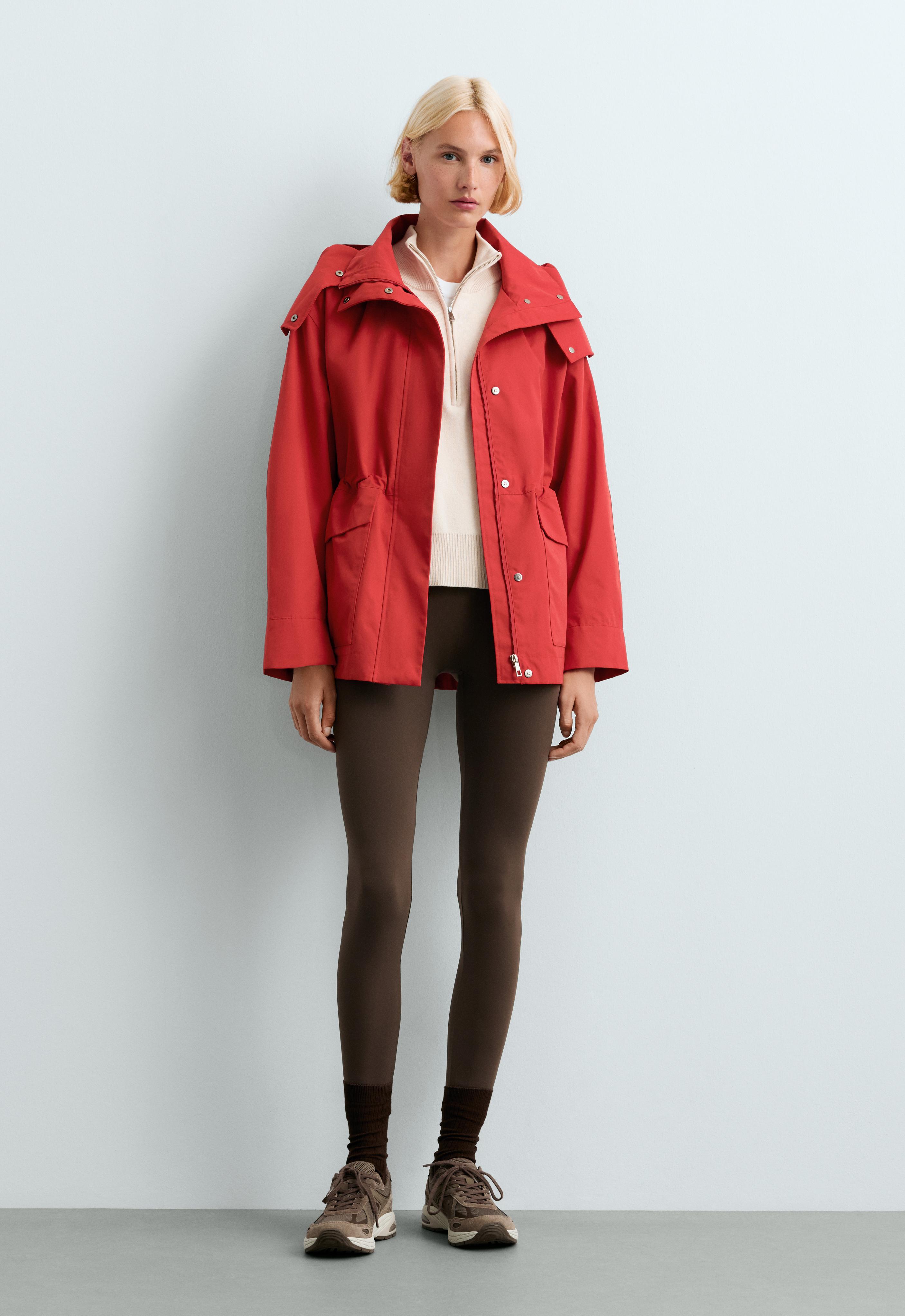 Veste imperméable 10 k en coton évasée Veste imperméable 10 k en coton évasée