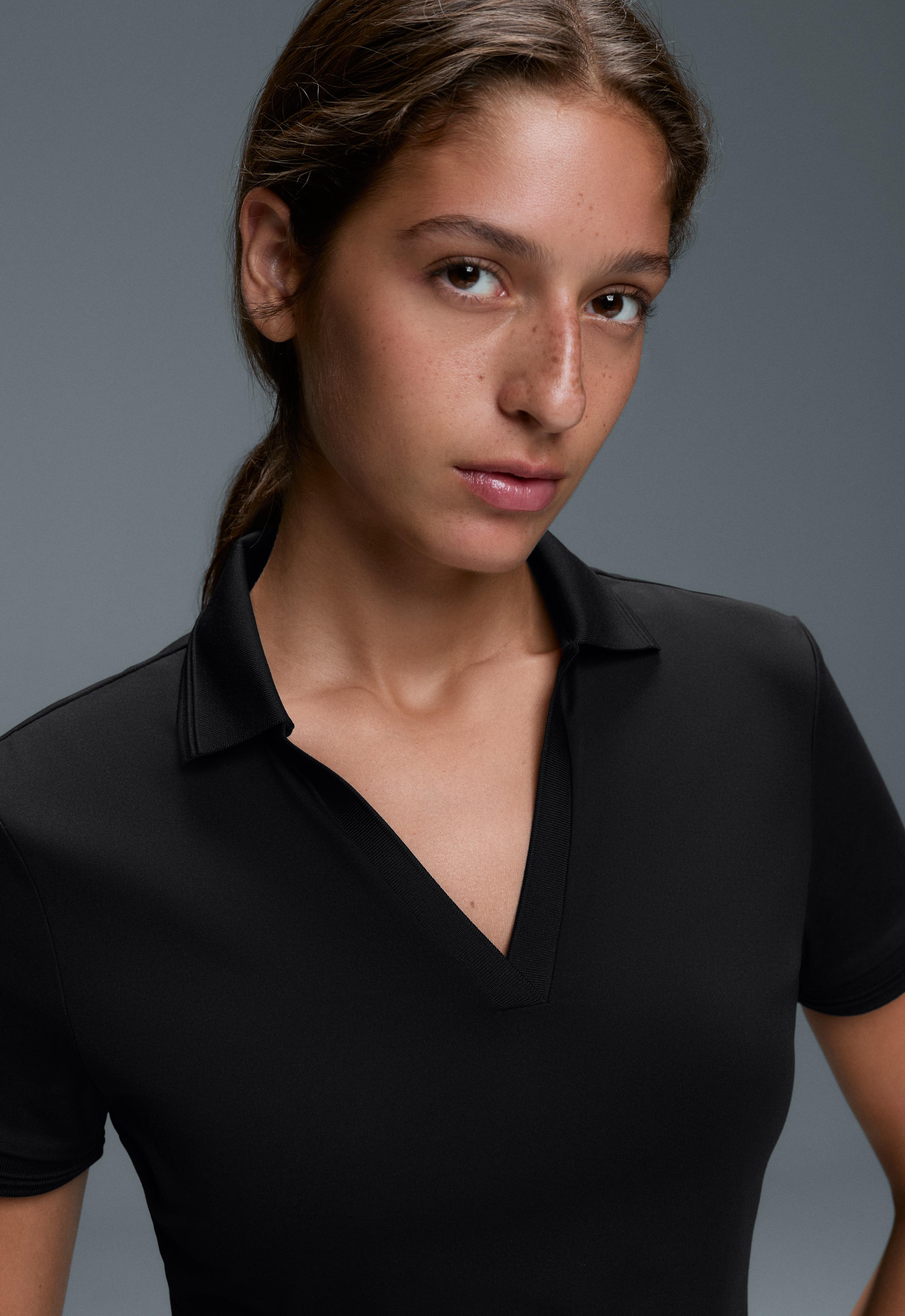 Short-sleeved Comfortlux polo shirt — BLACK
