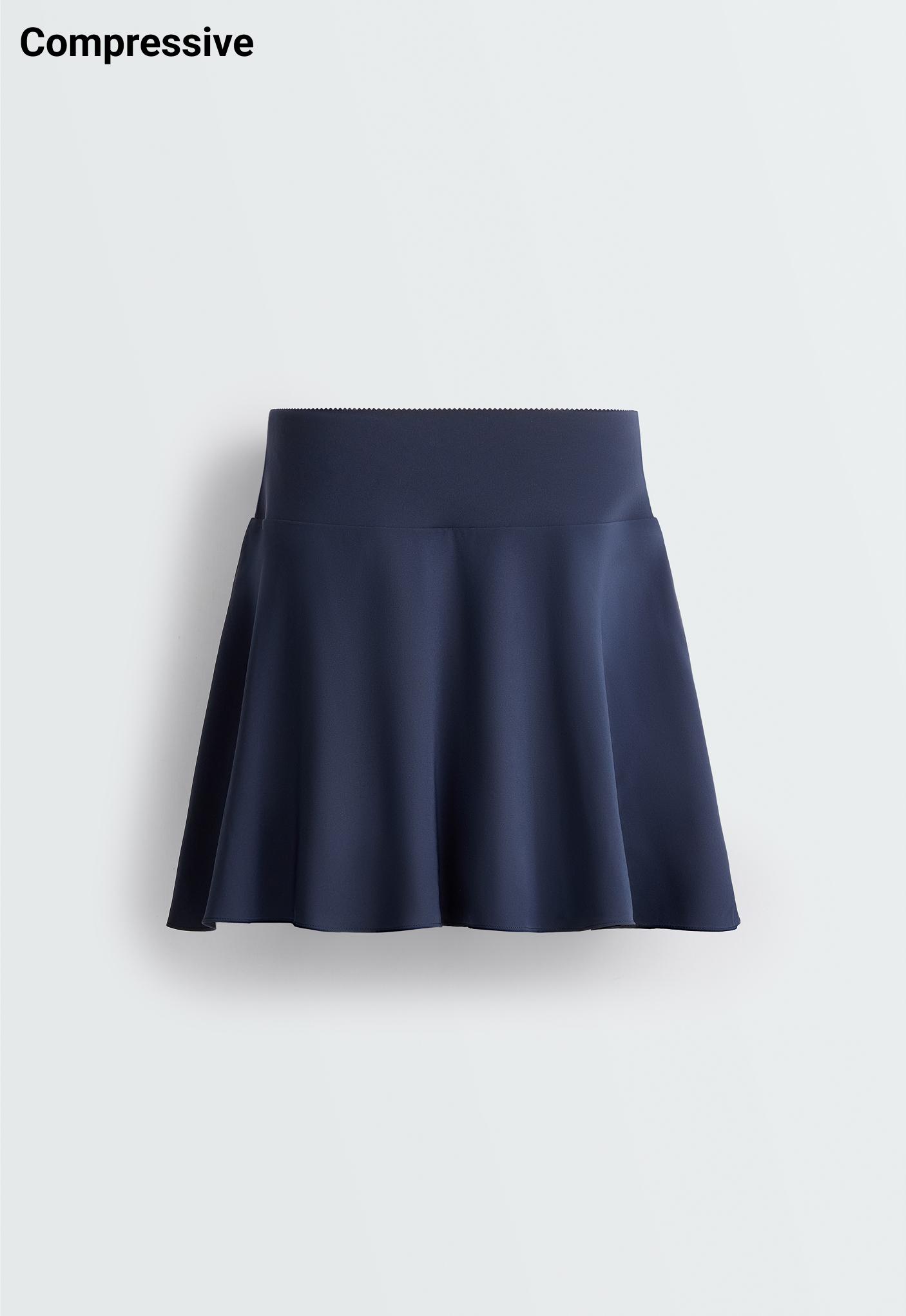 High rise Compressive skirt — NAVY BLUE