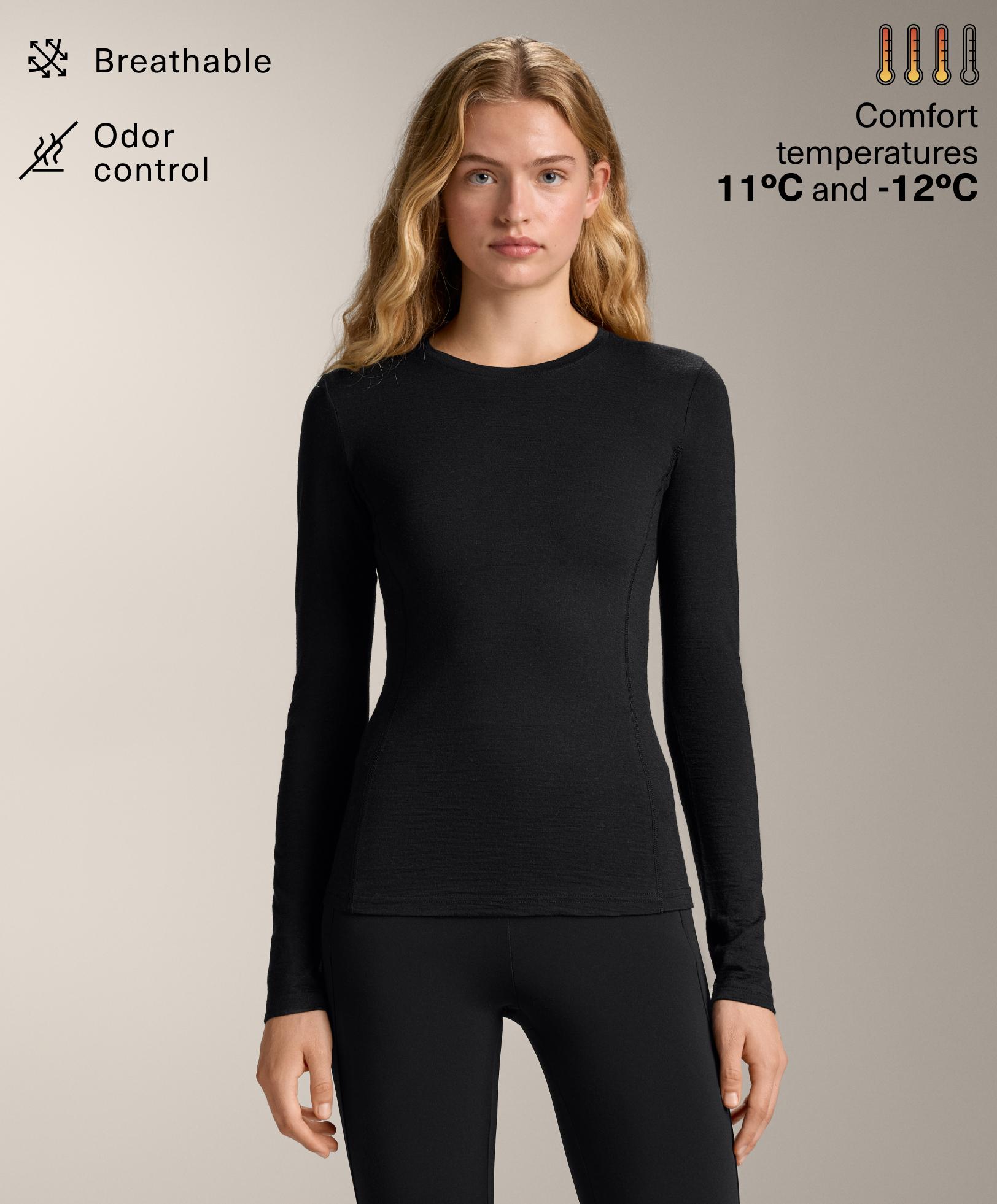 Nahtloses Baselayer-Shirt aus Merinowolle - Sale Nahtloses Baselayer-Shirt aus Merinowolle - Sale