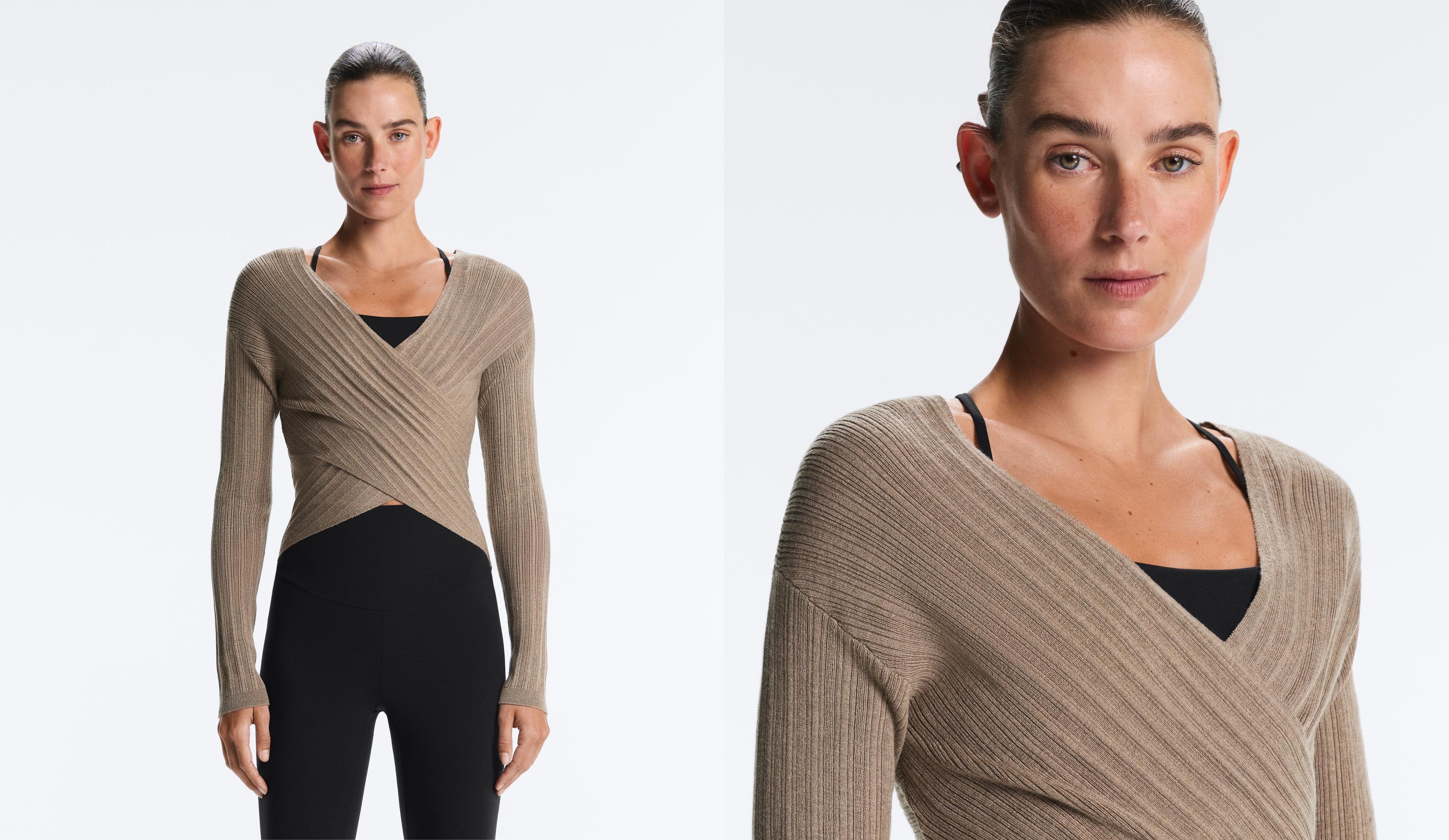 Fine knit rib jumper — DARK TAUPE
