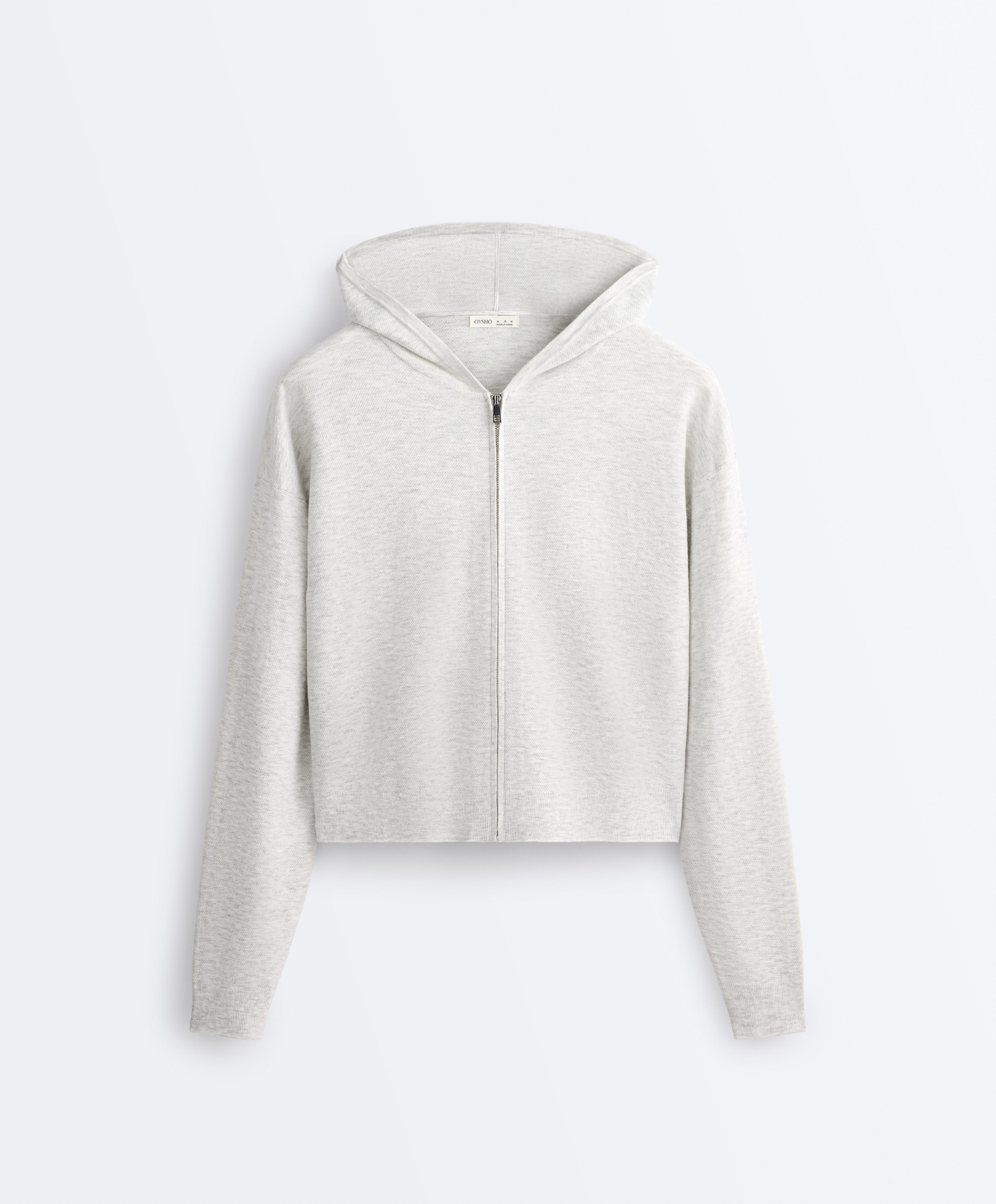 Jachetă din tricot cu glugă Jachetă din tricot cu glugă