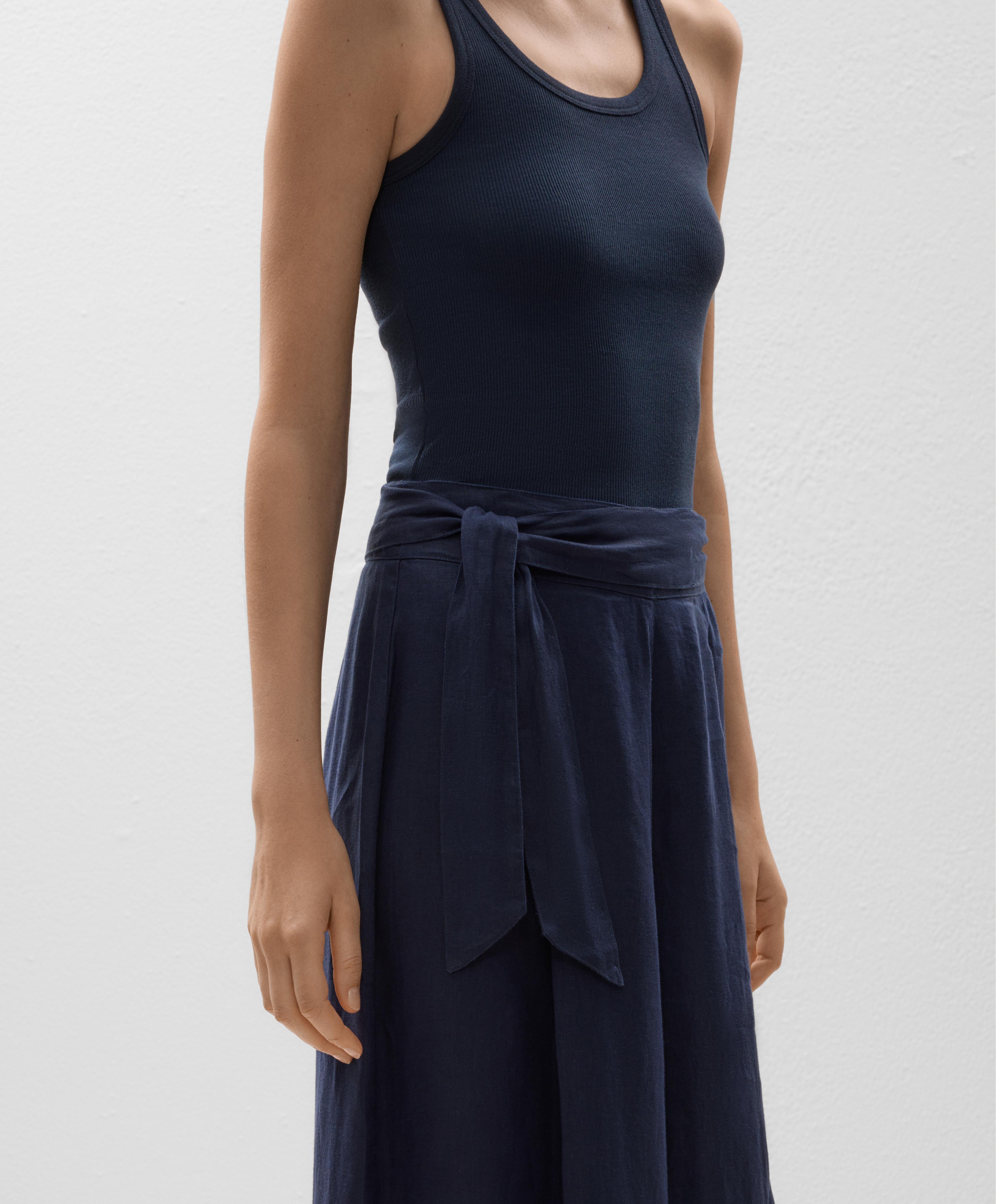 Szerokie spodnie z wiązaniem w pasie, 100% len - Wyprzedaż Szerokie spodnie z wiązaniem w pasie, 100% len - Wyprzedaż