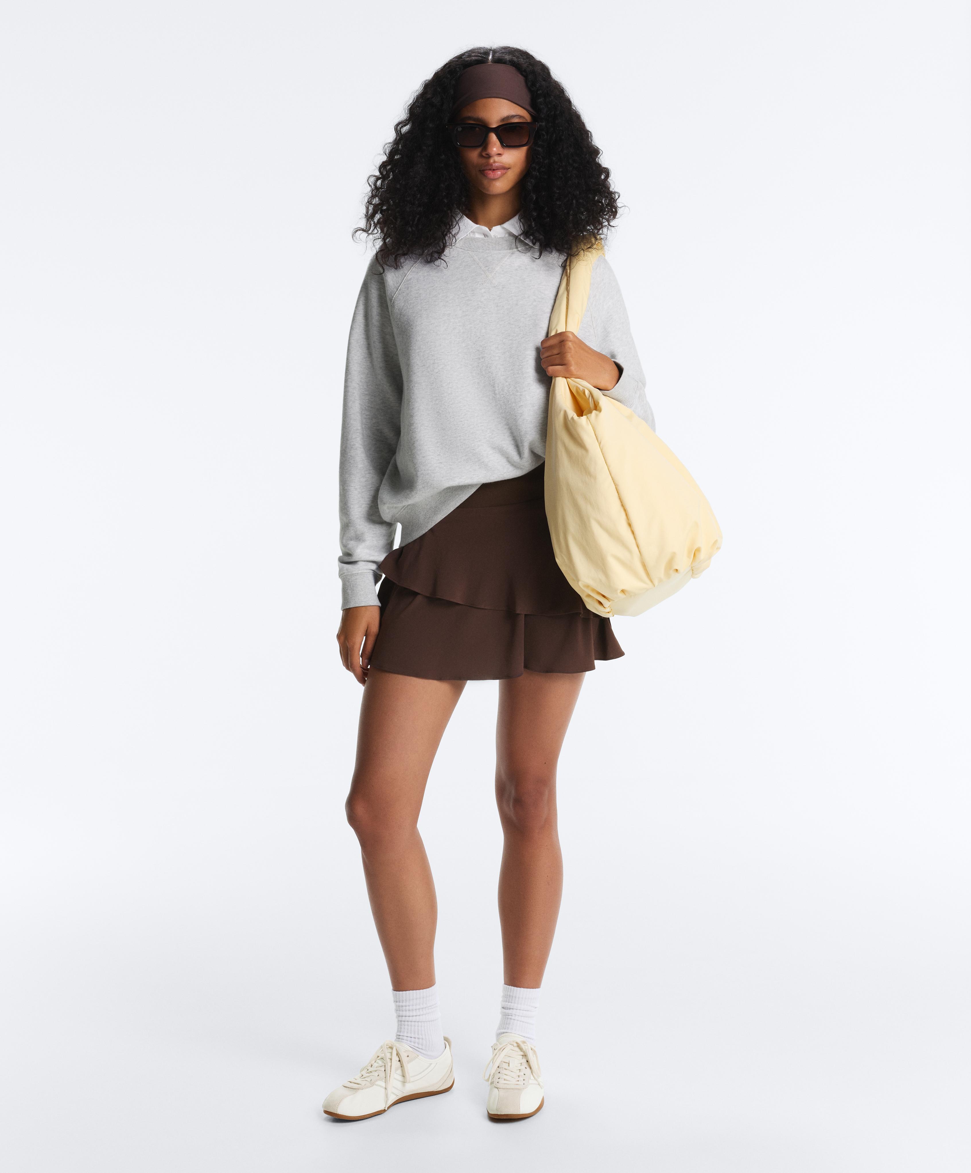 Gathered shopper bag — YELLOW