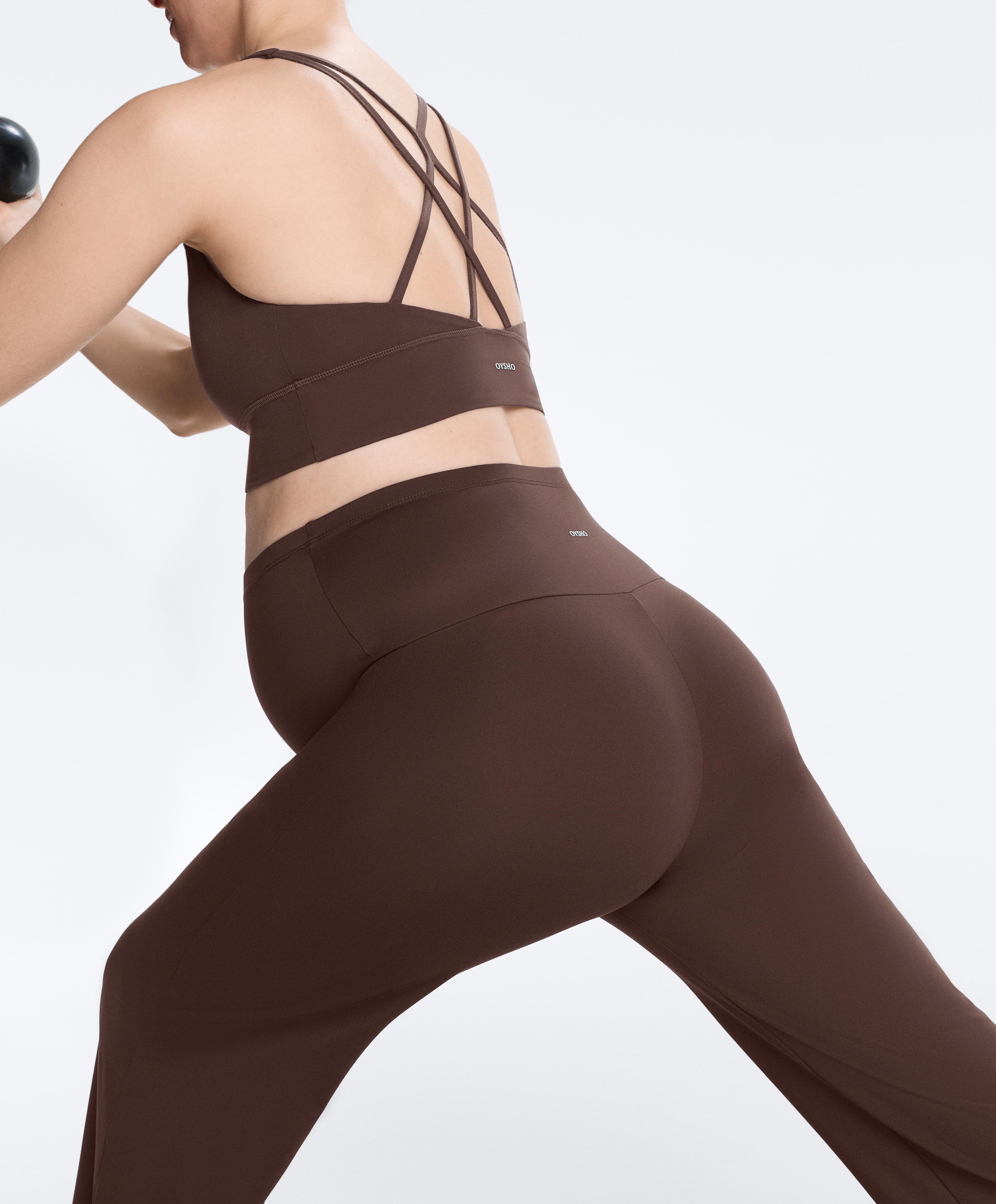 Comfortlux maternity straight-leg trousers — BROWN