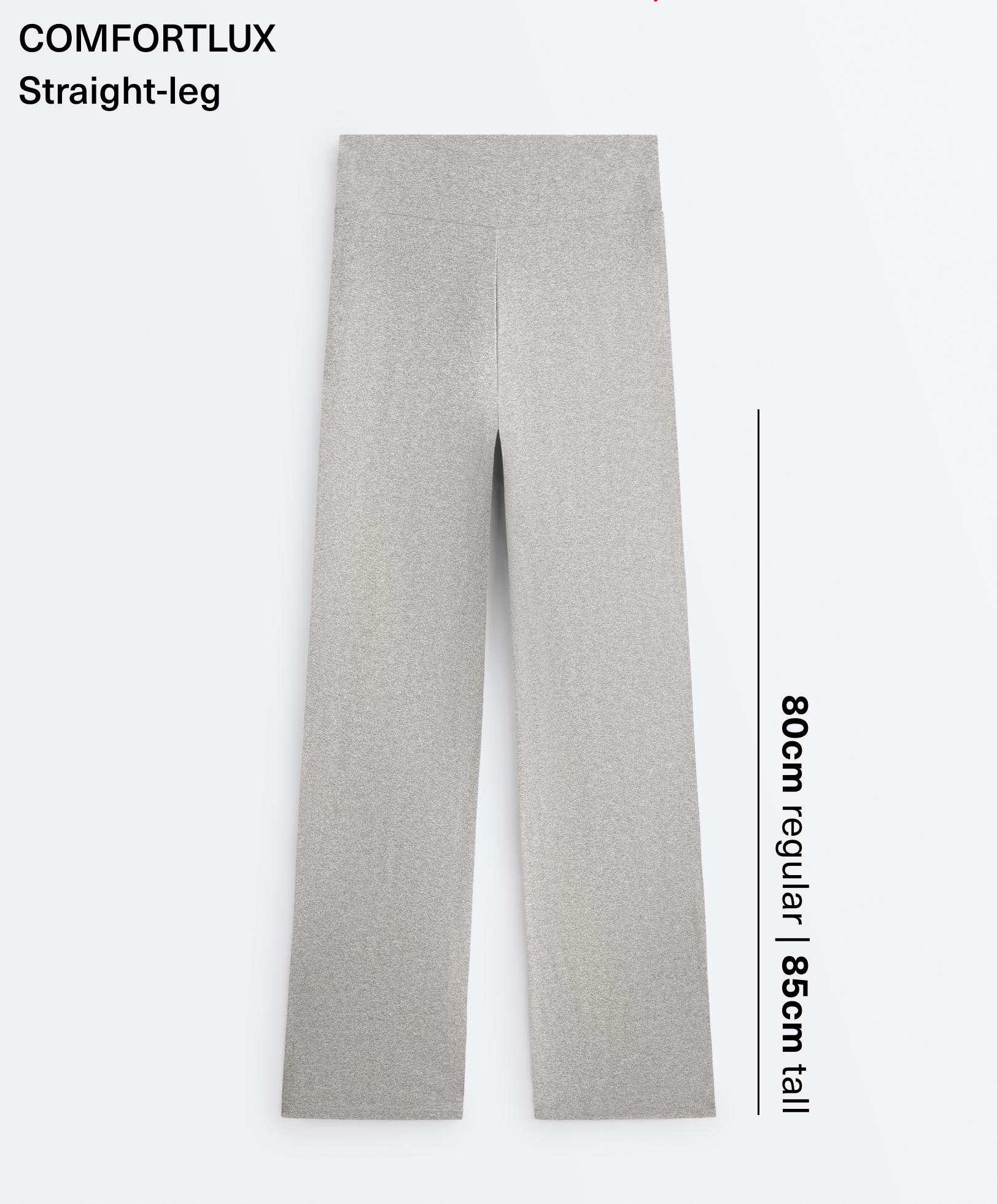 Comfortlux high-waisted straight-leg heathered trousers Comfortlux high-waisted straight-leg heathered trousers