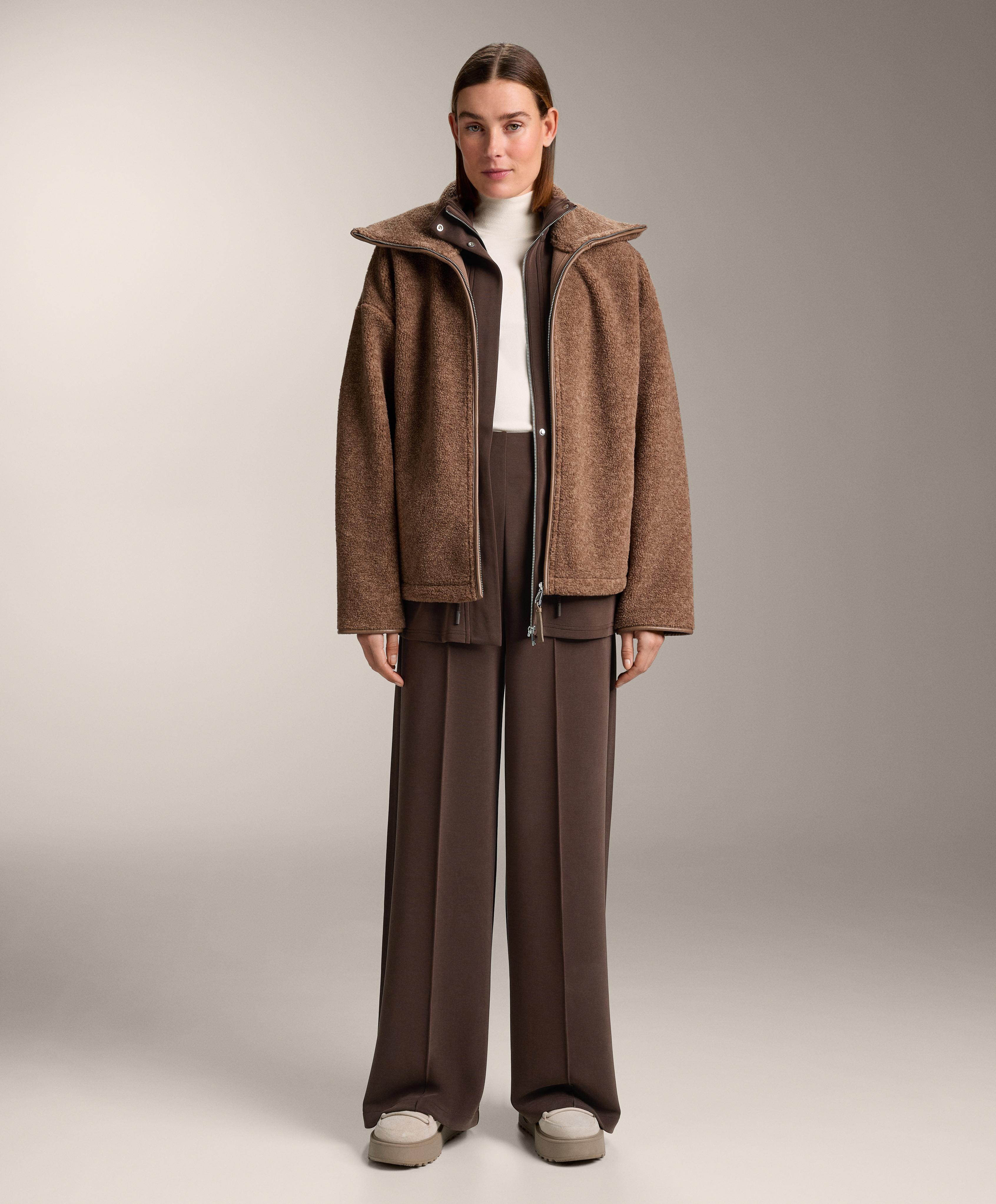 Long soft-touch jacket with modal and pockets | OYSHO Oman