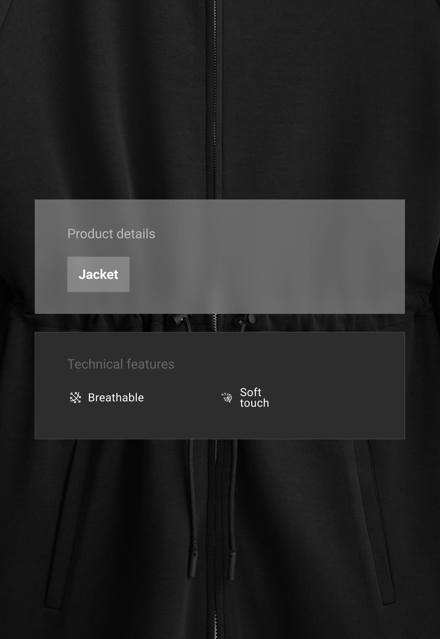 Long modal hooded jacket Long modal hooded jacket