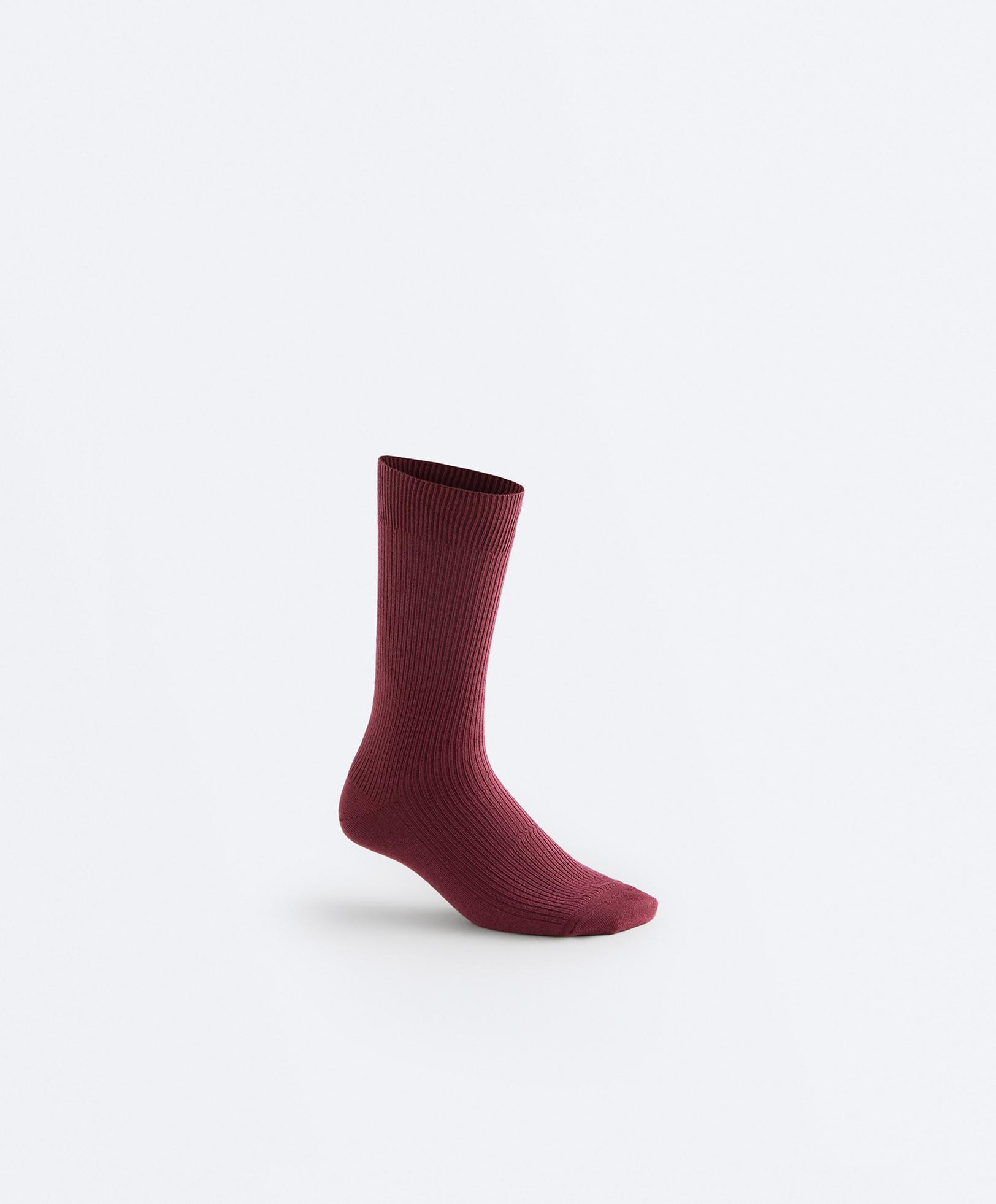 3 pairs of cotton blend Classic socks — MAROON