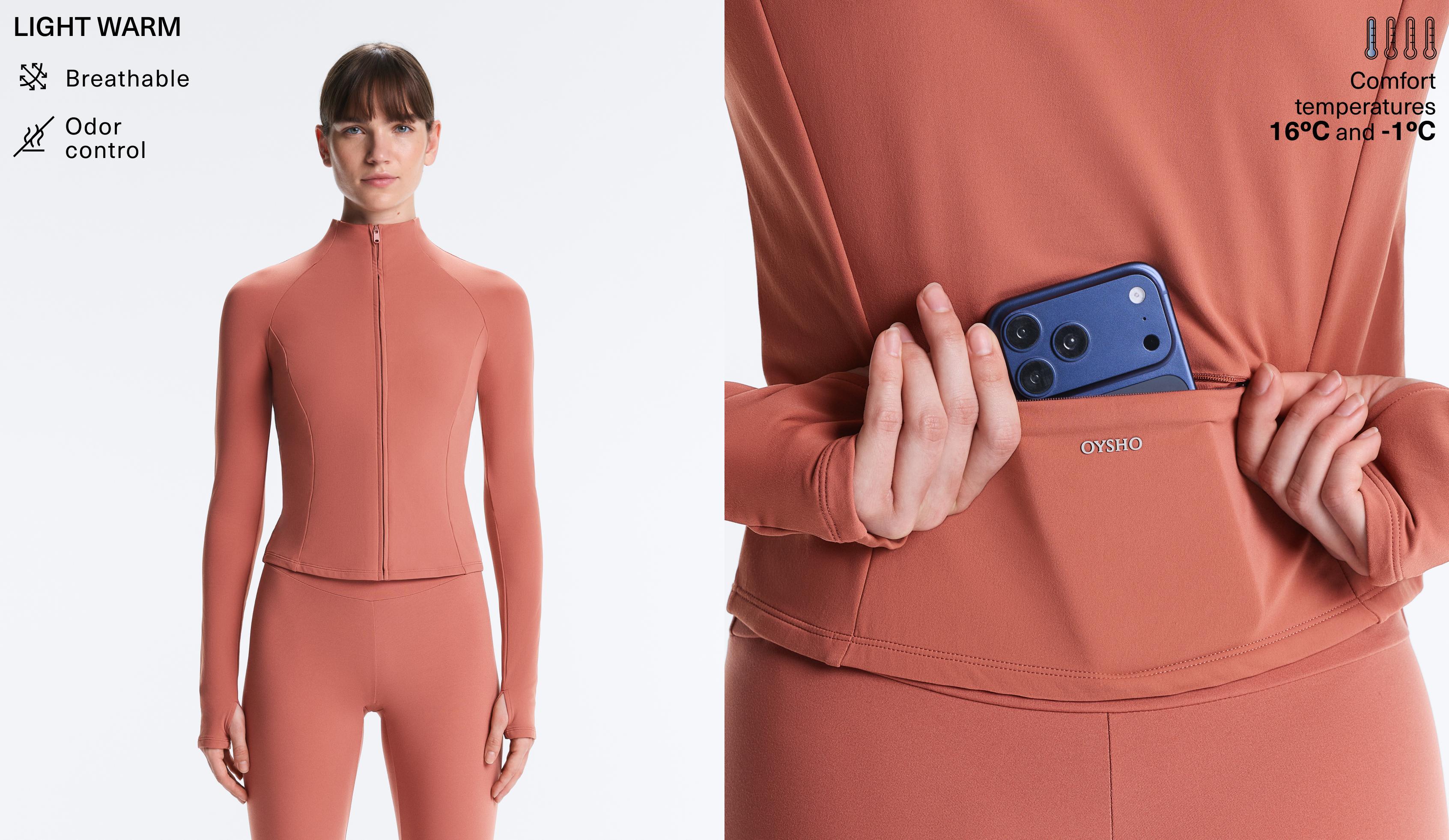 Light warm technical jacket — ROSETTE BLUSH