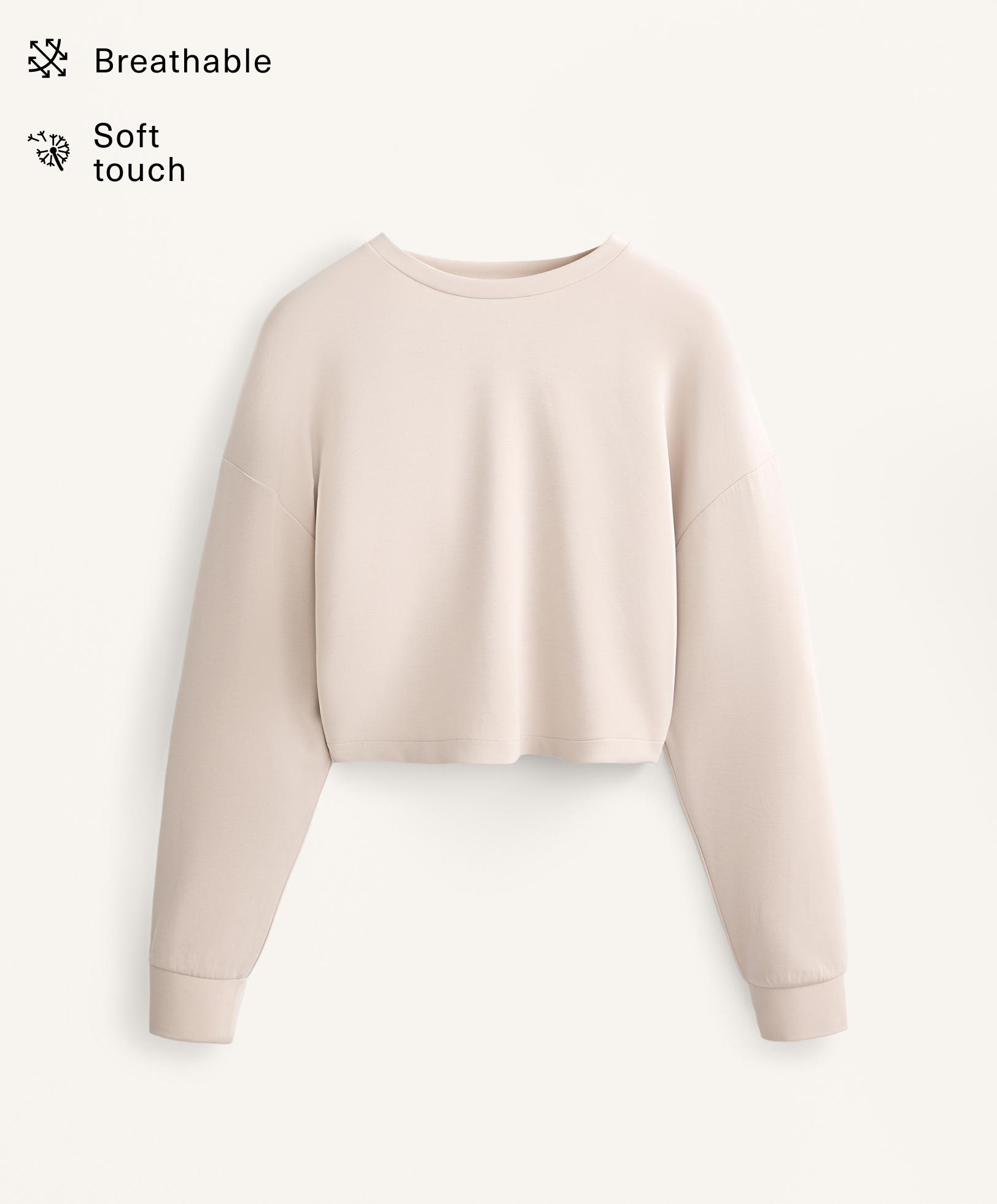 Sudadera crop espalda cruzada con modal tacto suave