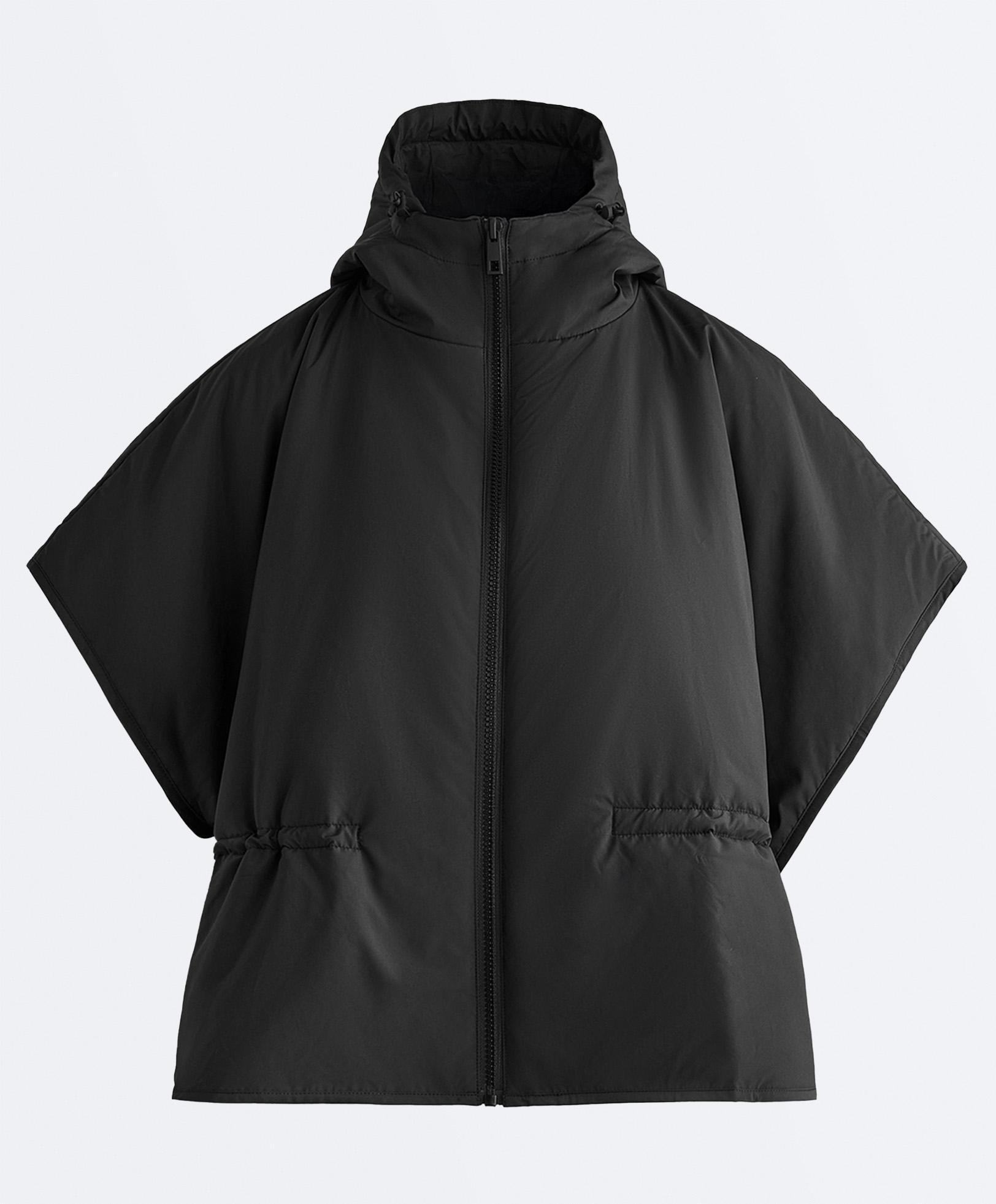 Hooded padded gilet — BLACK