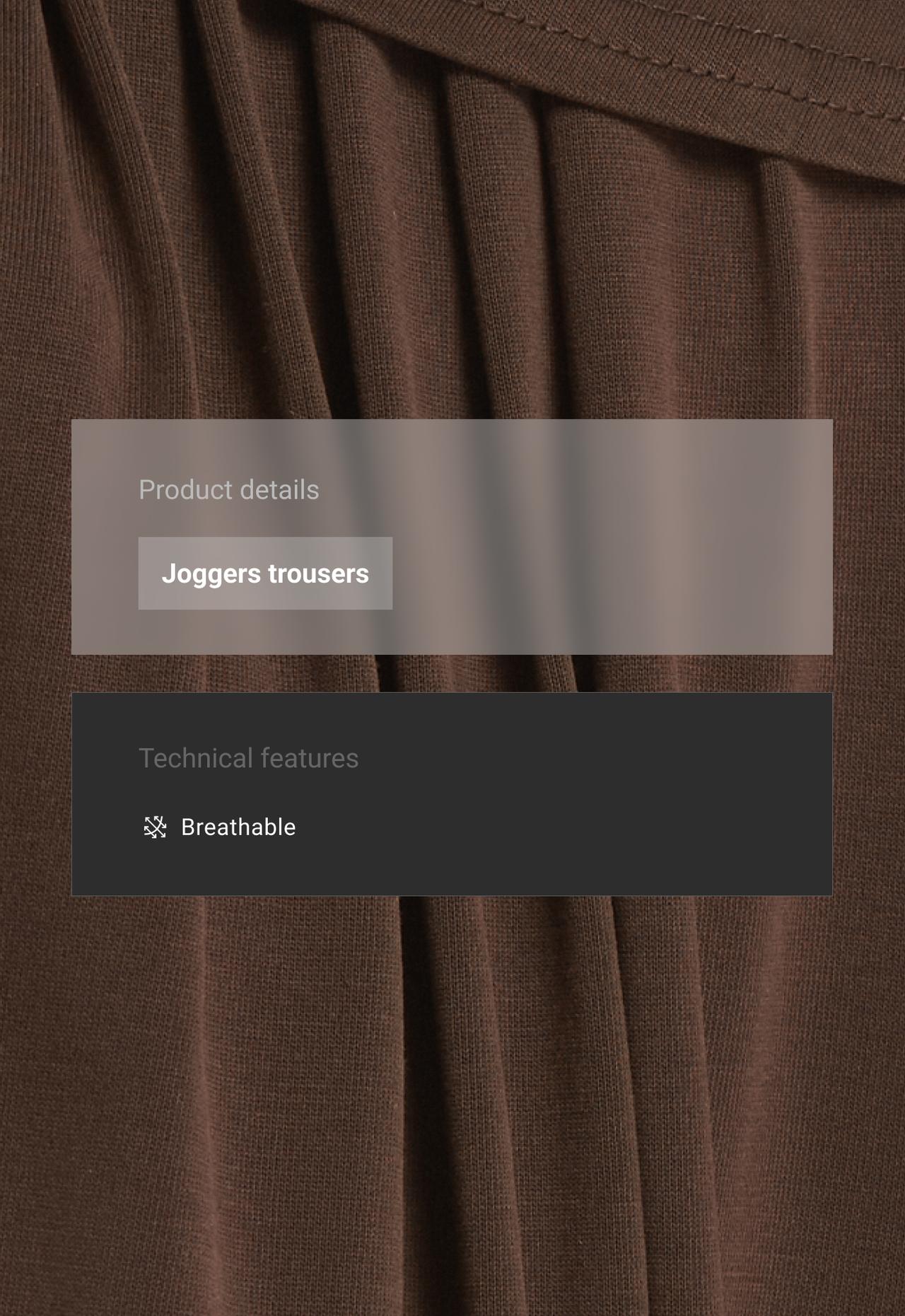 Modal-blend soft-touch joggers — DARK BROWN