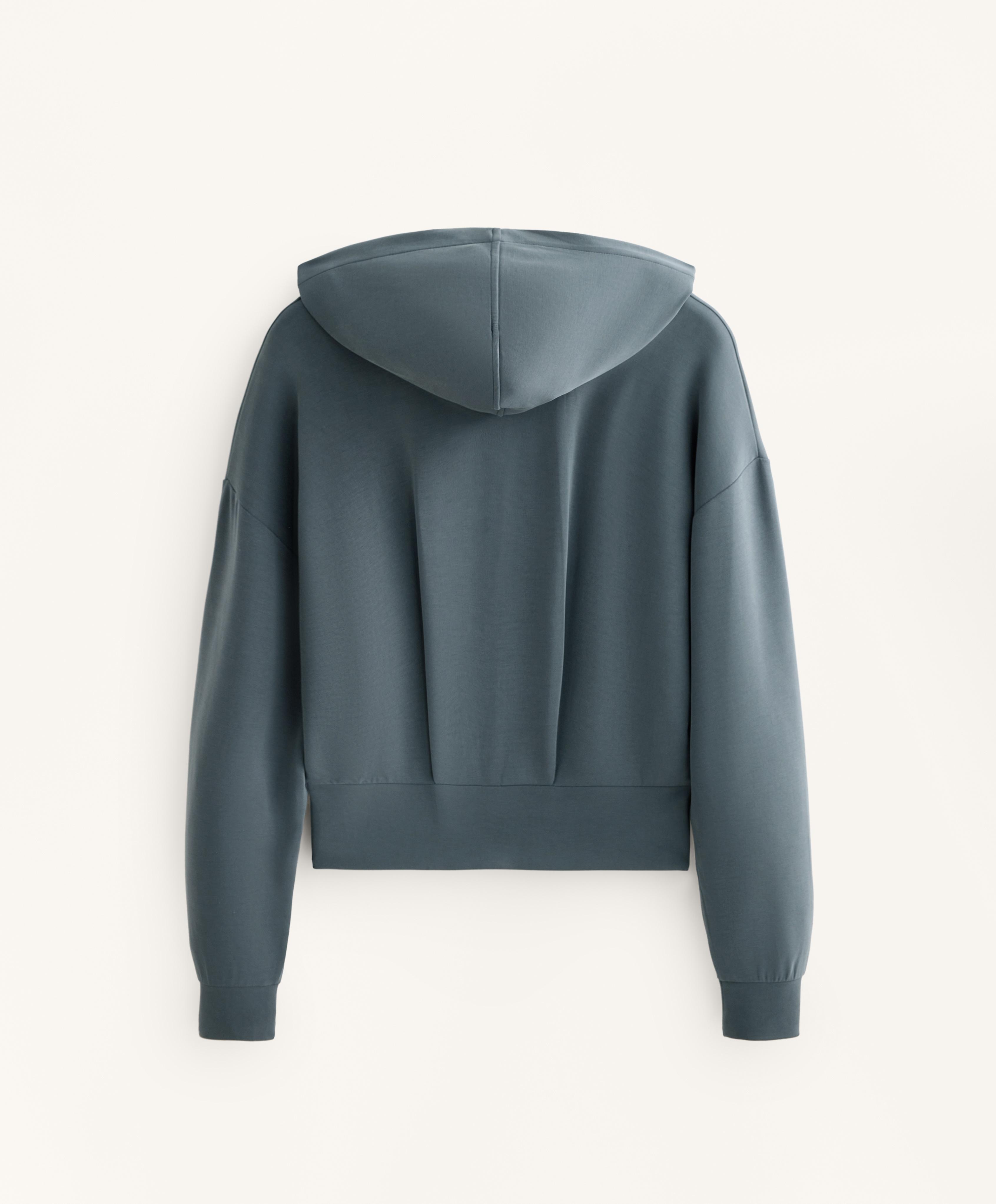 Soft-touch modal crop hoodie with adjustable waist Soft-touch modal crop hoodie with adjustable waist