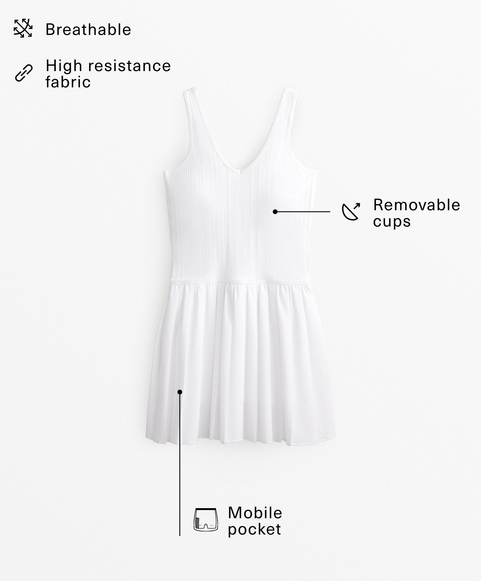 Pleated short dress - Sale Pleated short dress - Sale