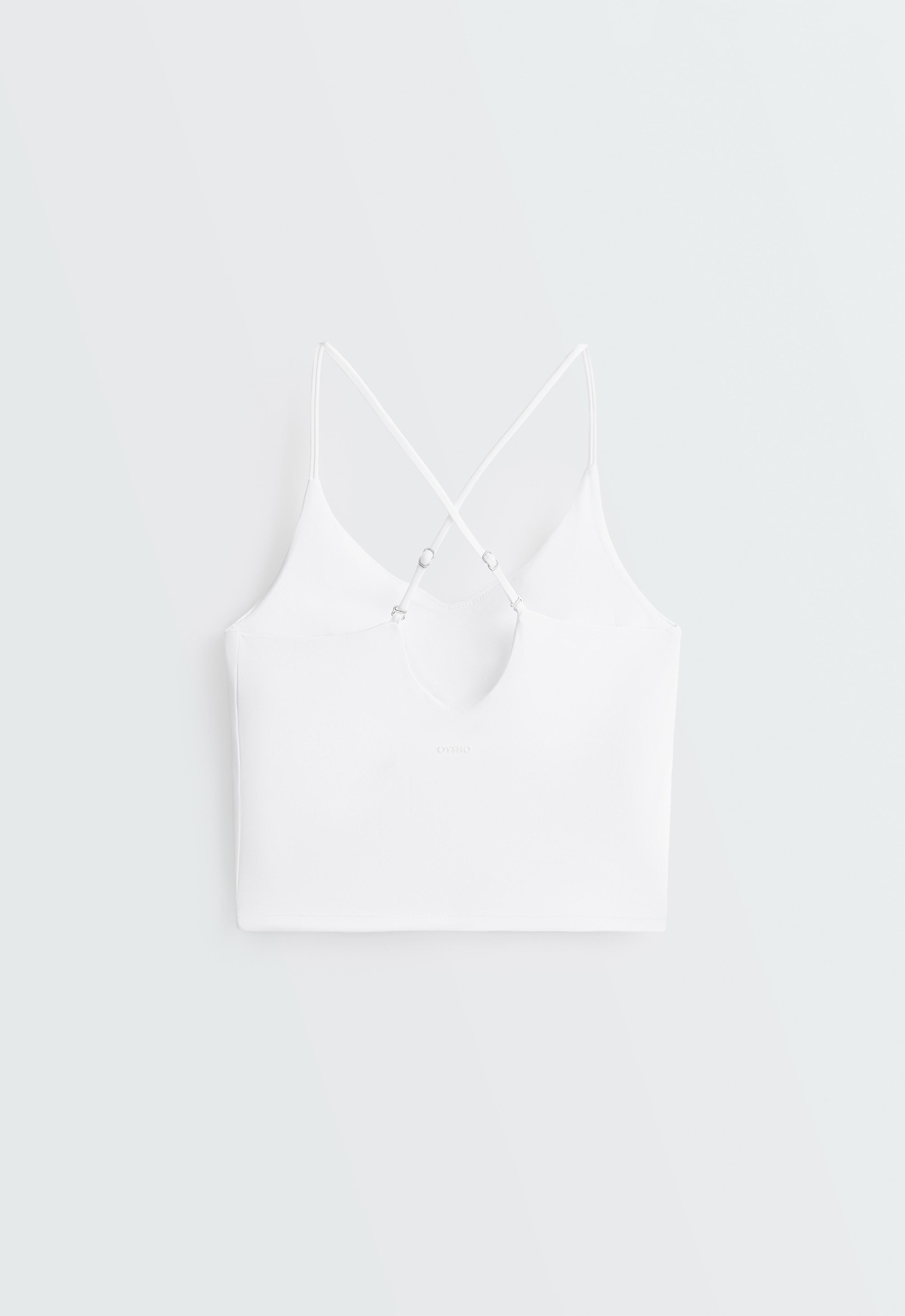 Comfortlux tank top with adjustable straps — WHITE