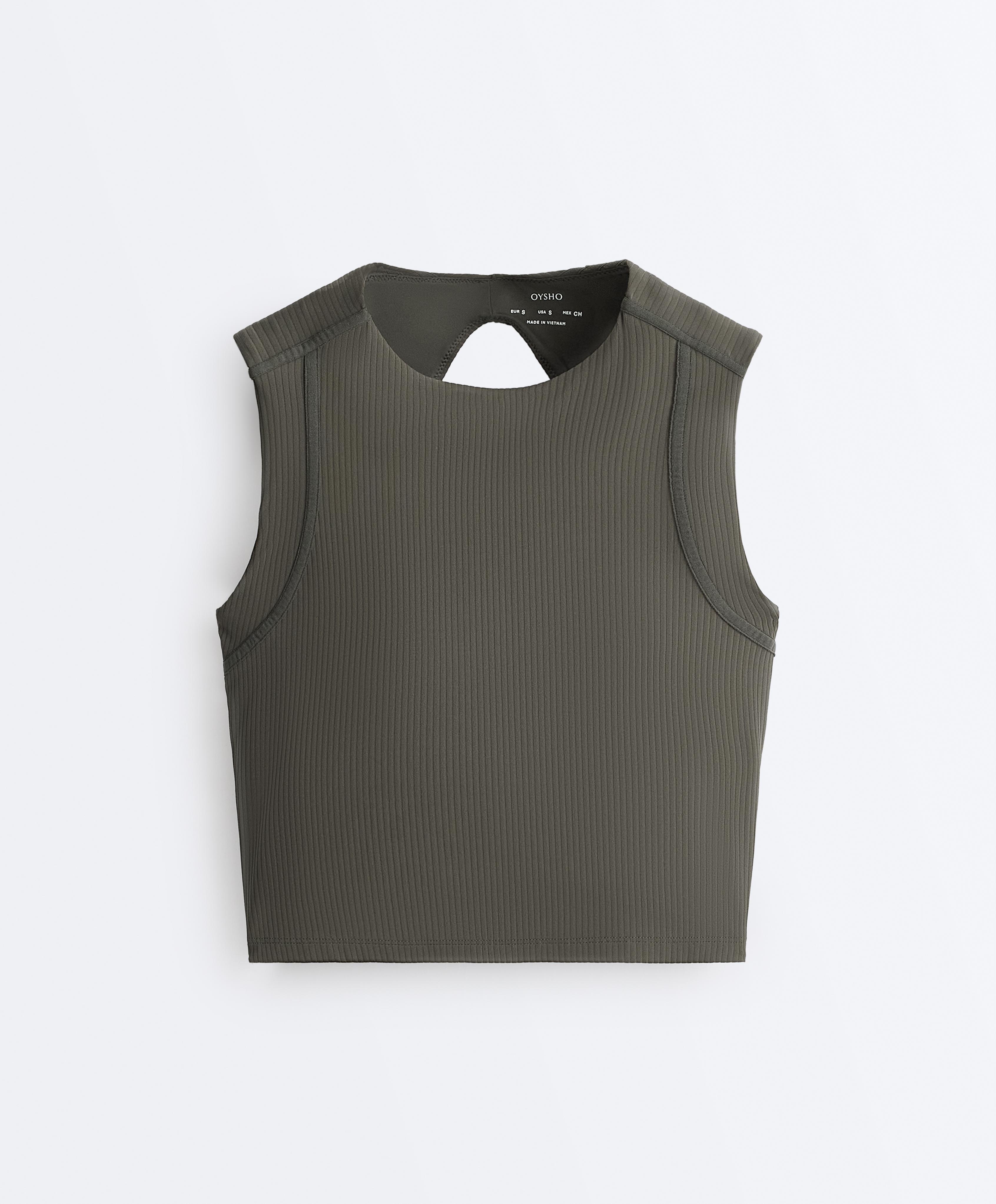 Sleeveless Rib Comfortlux Tank Top — GREEN