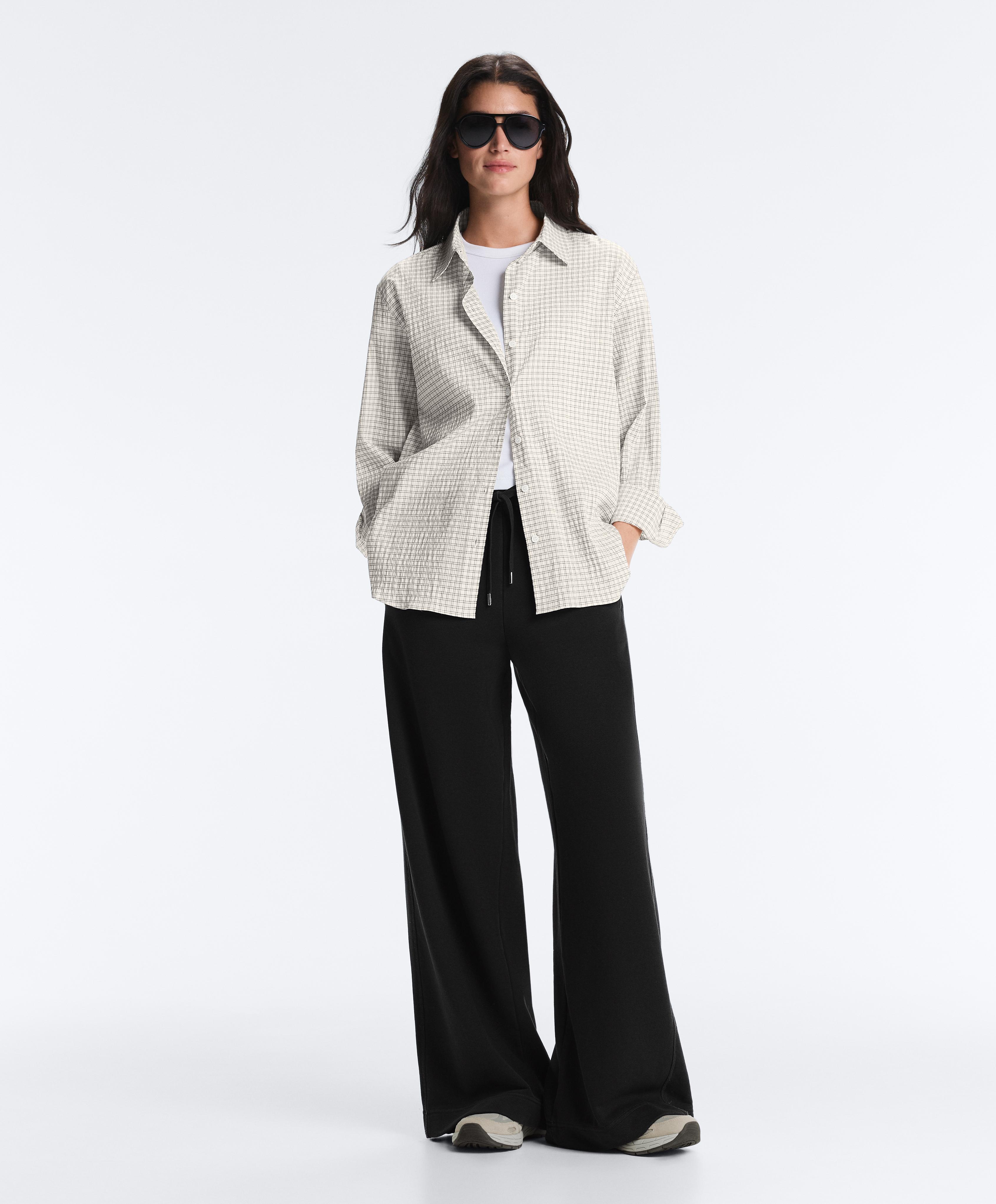 Cotton blend check long sleeve shirt Cotton blend check long sleeve shirt