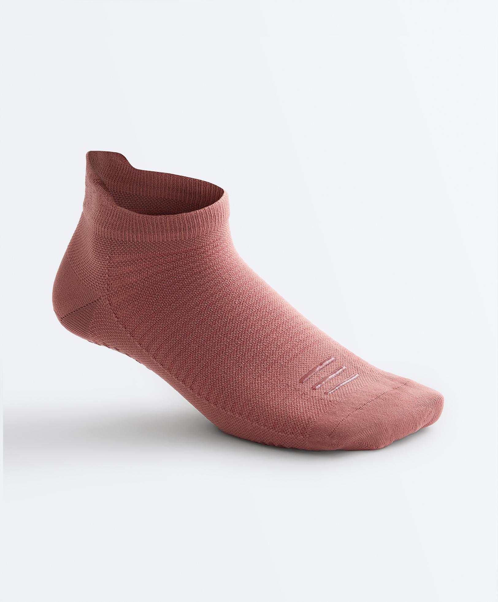2 pairs of polyamide blend yoga and Pilates sneaker socks — BLUSH