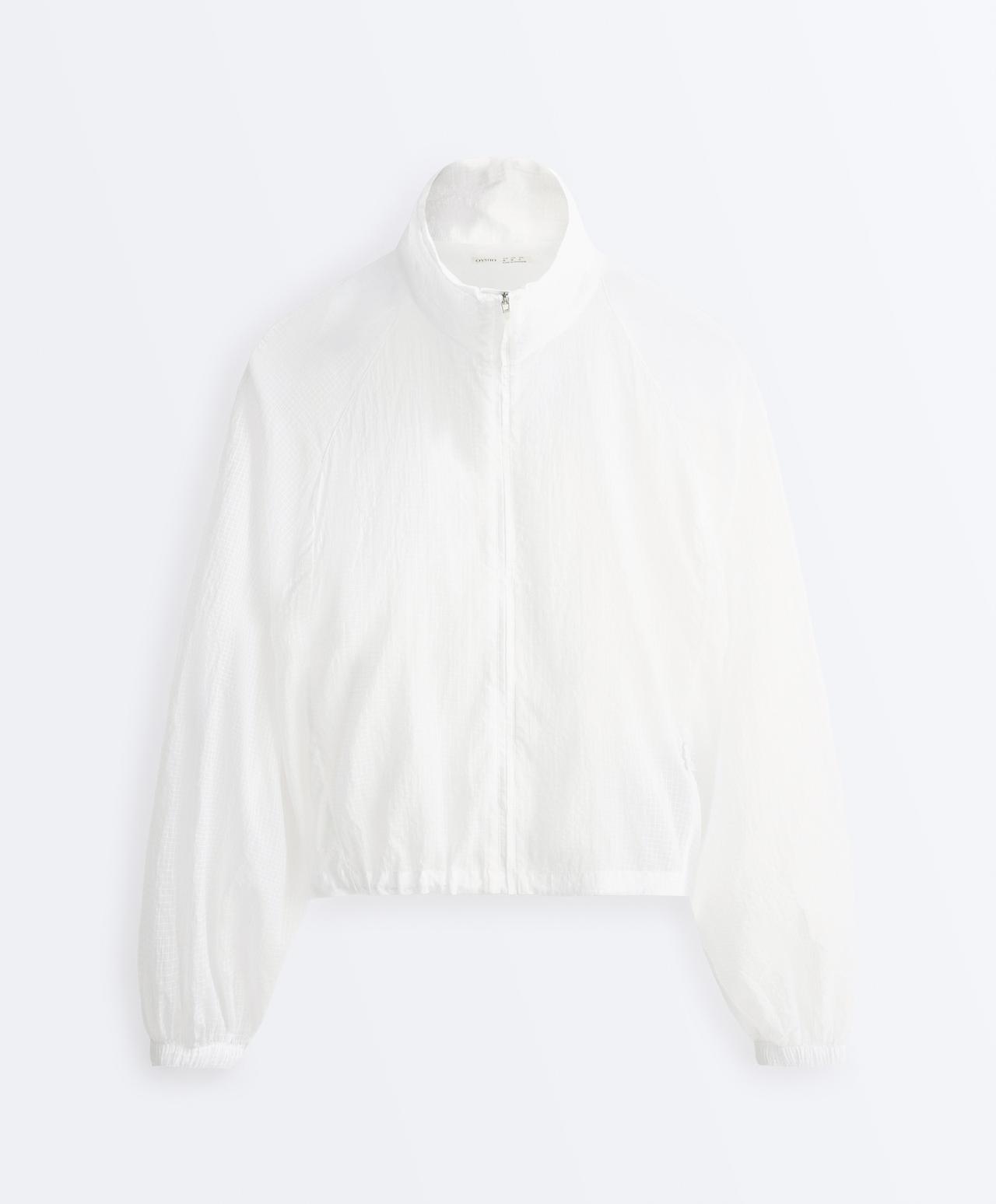 Check track jacket — WHITE 