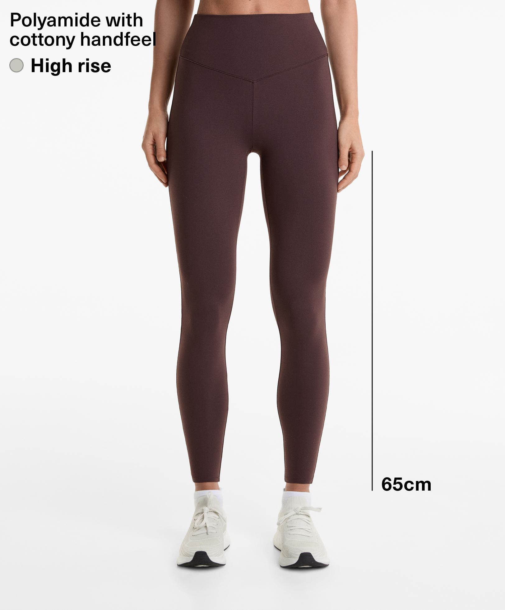 Ankellange leggings i polyamid, der føles som bomuld, 65 cm - Udsalg