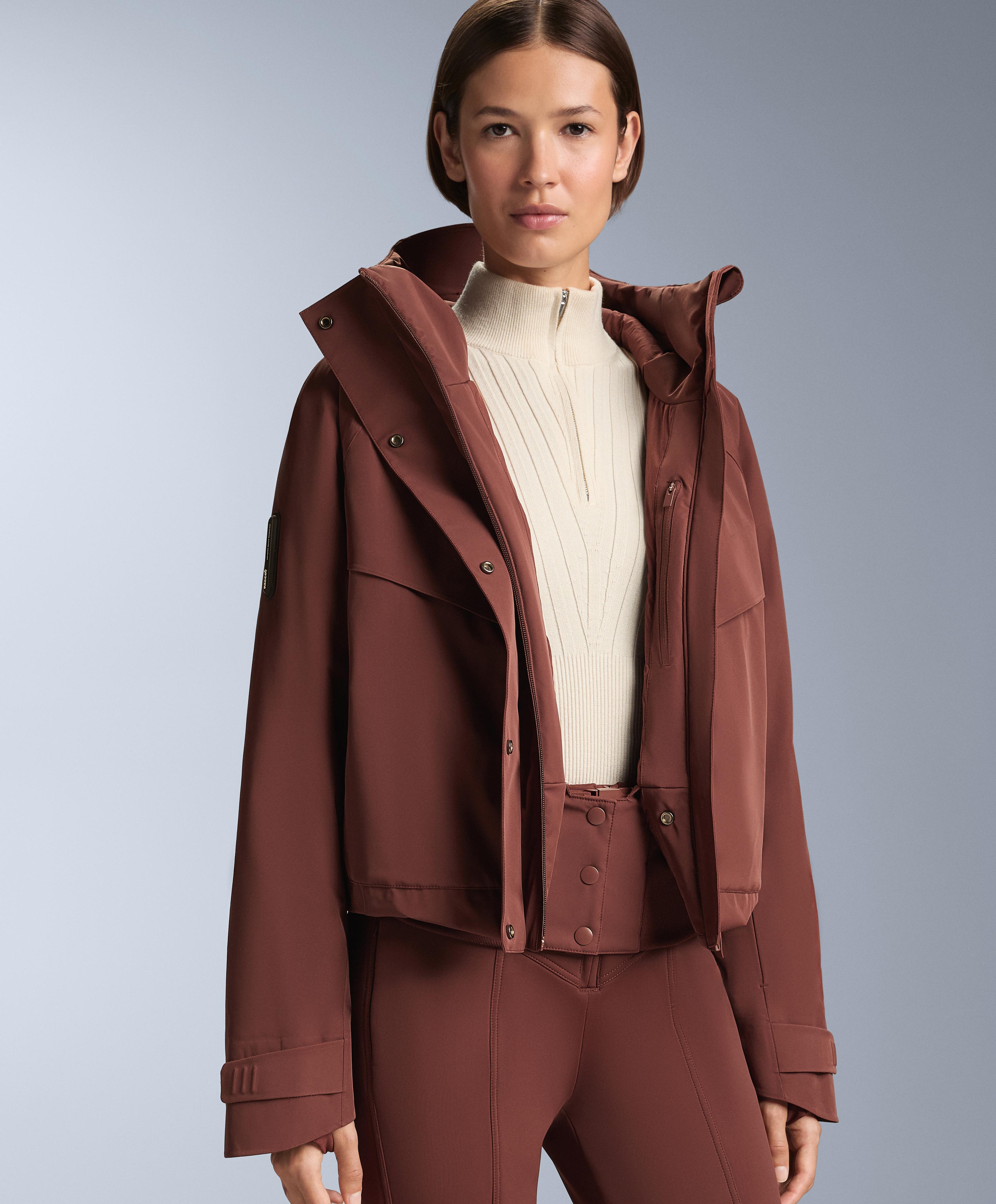 Primaloft® Feel the Performance TM SKI waterproof jacket with pockets — TERRACOTTA