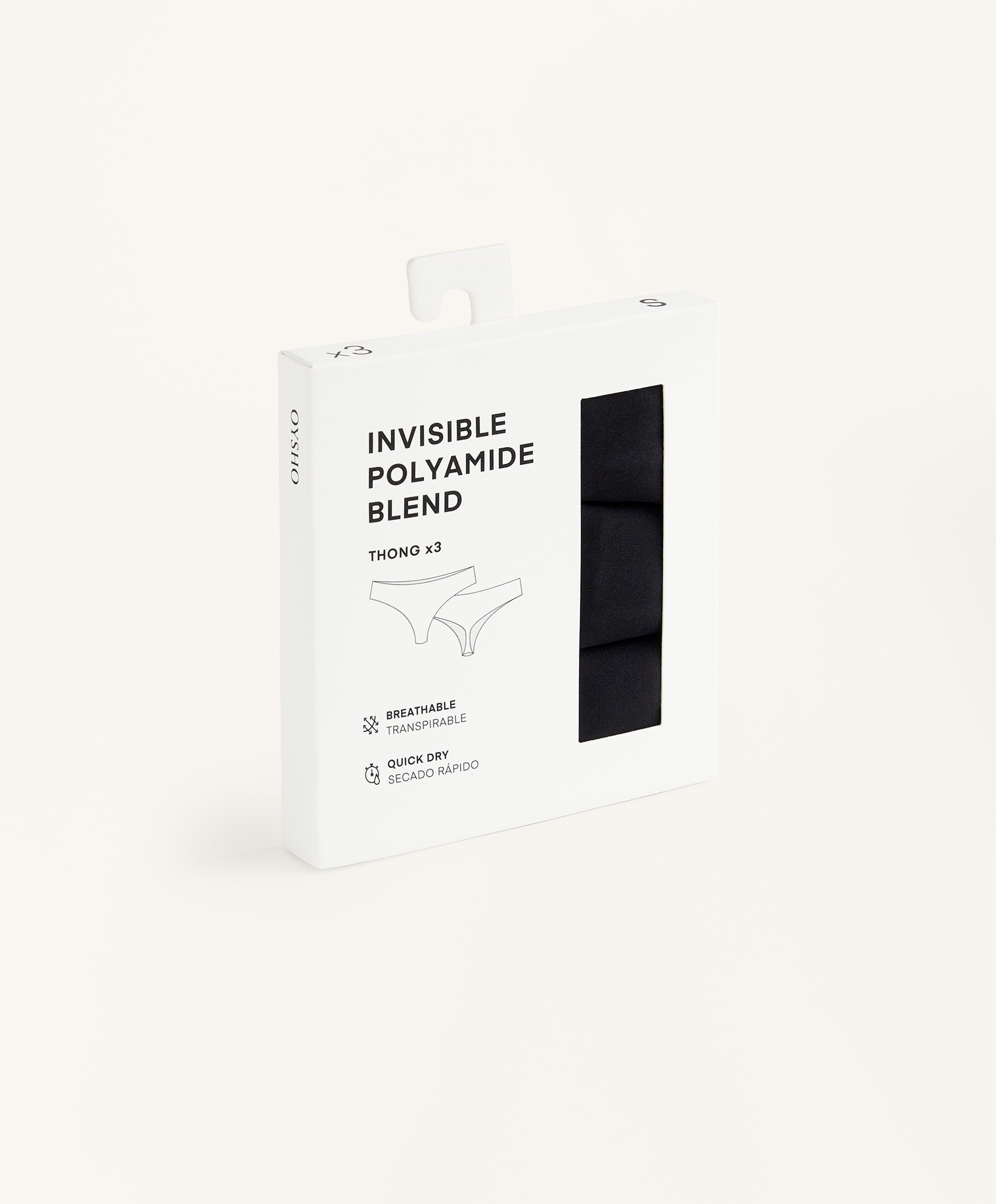 3 polyamide blend invisible thongs