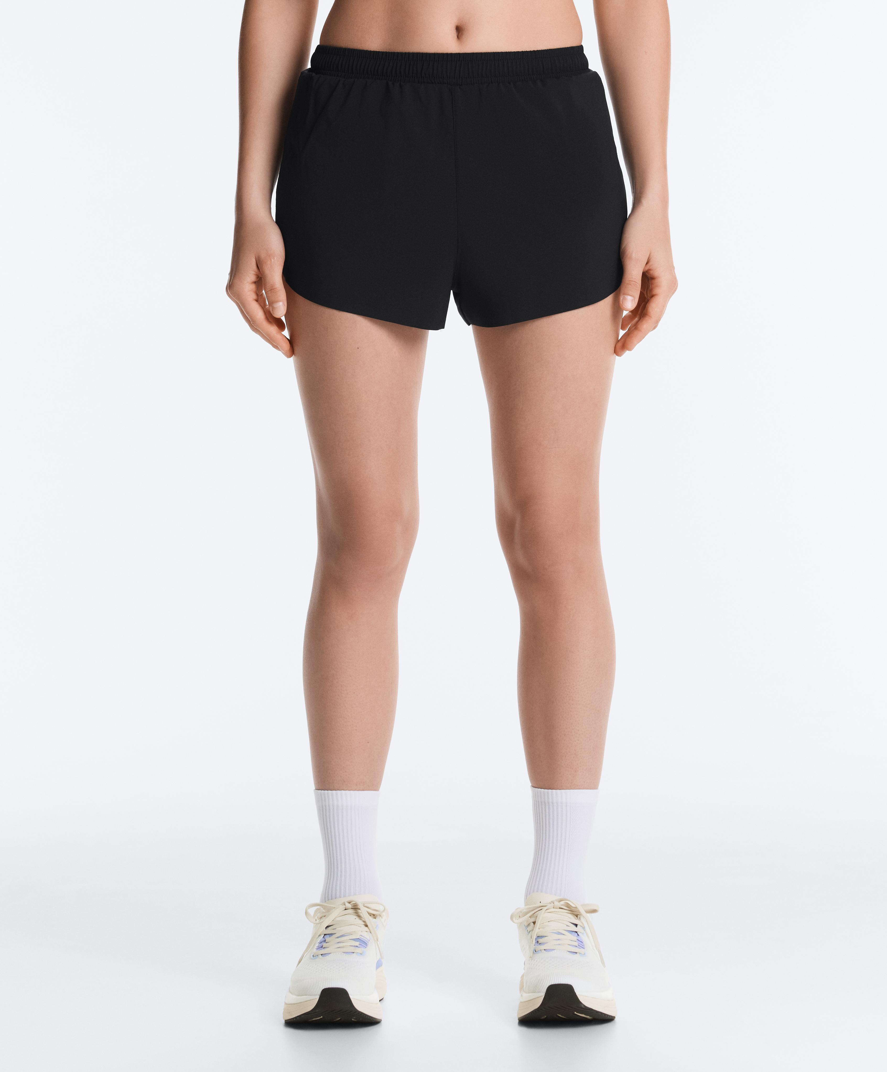 6cm mid-rise technical shorts — BLACK