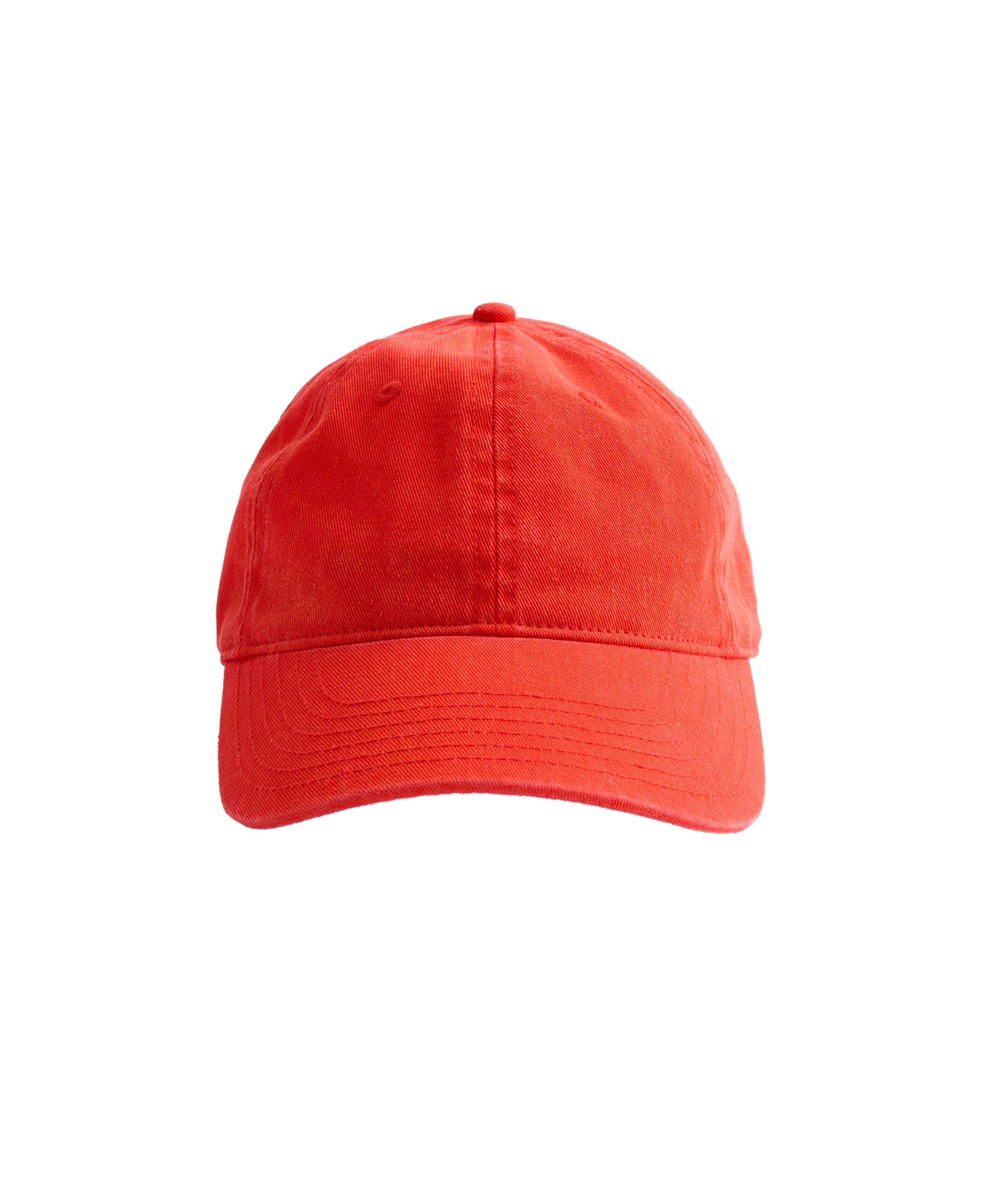 Washed-effect 100% cotton cap — BRIGHT ORANGE