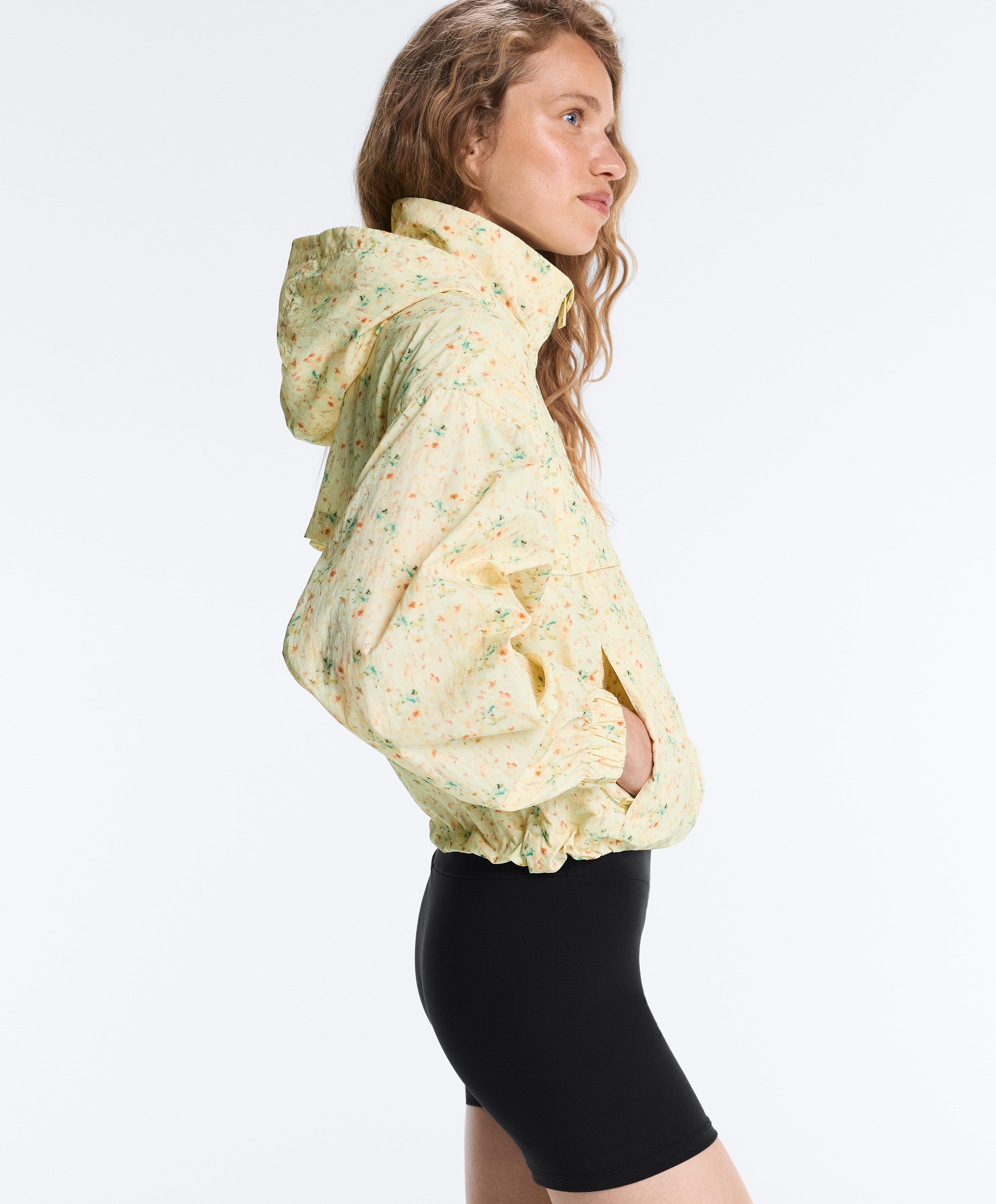 Printed water-repellent track jacket — YELLOW