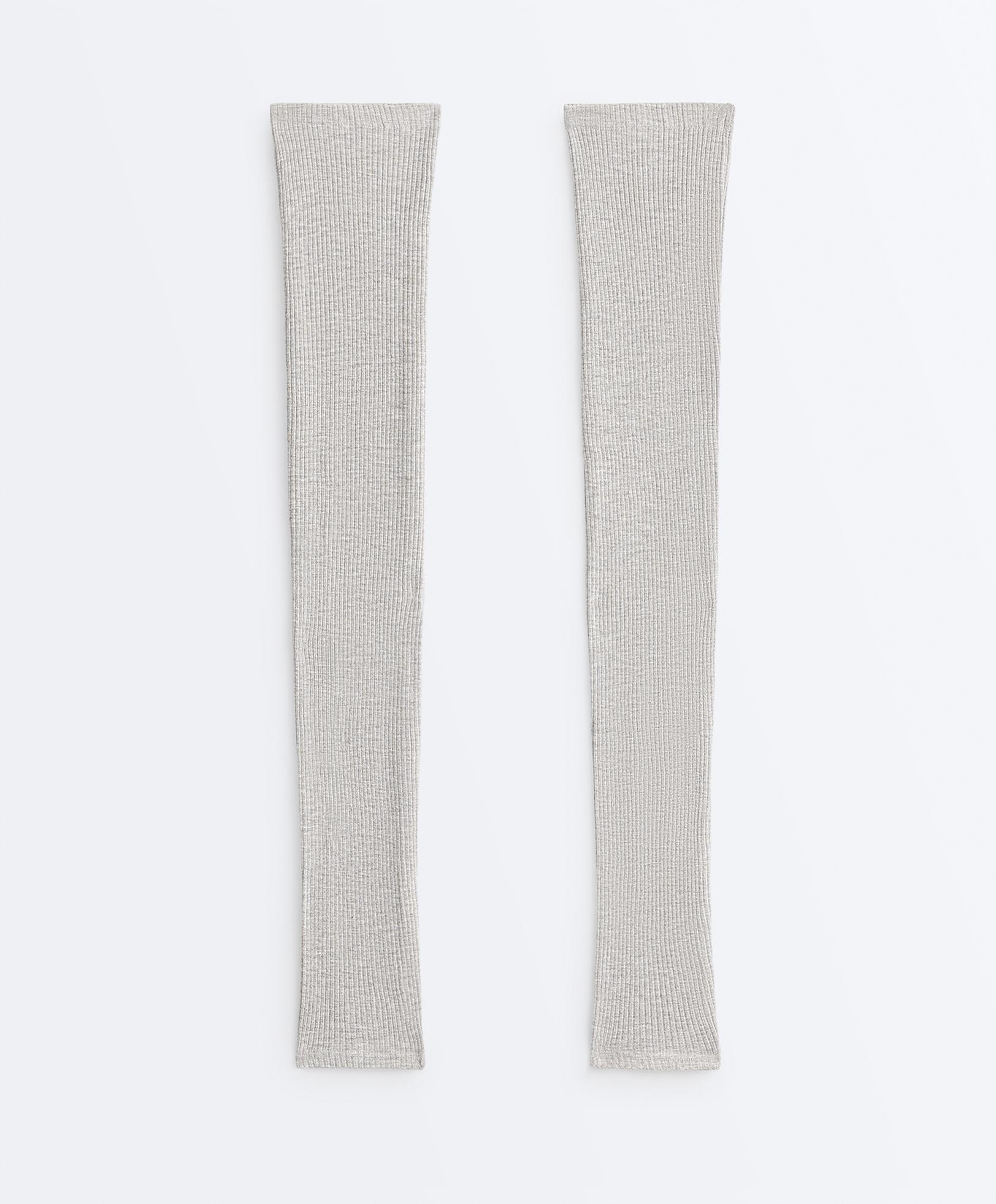 Modal blend legwarmers — PALE GREY MELANGE